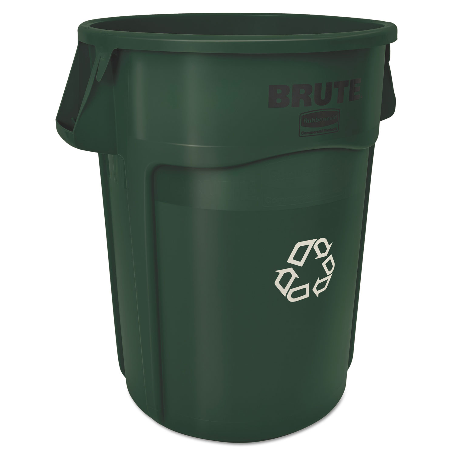  Rubbermaid Commercial 1926829 Brute Recycling Container, Round, 44 gal, Dark Green (RCP1926829) 