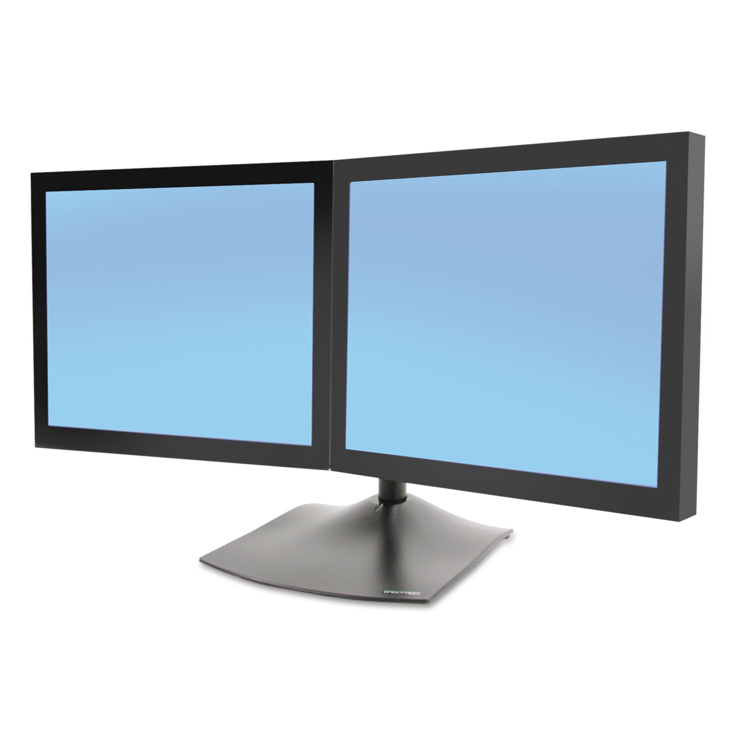  Ergotron 33-322-200 DS100 Horizontal Dual-Monitor Desk Stand, 28w x 12.38d x 14.25h, Black (ERG33322200) 
