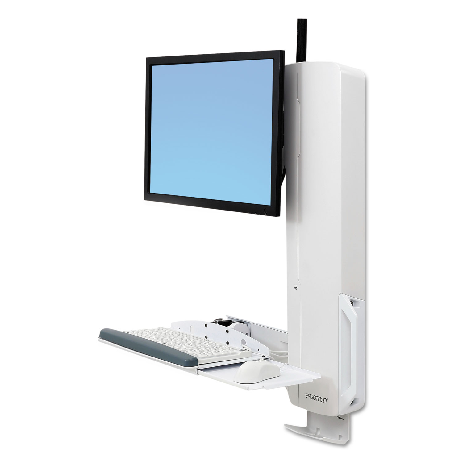  Ergotron 61-081-062 StyleView Sit-Stand Vertical Lift For High Traffic Areas, 18w x 27d x 26h, White (ERG61081062) 
