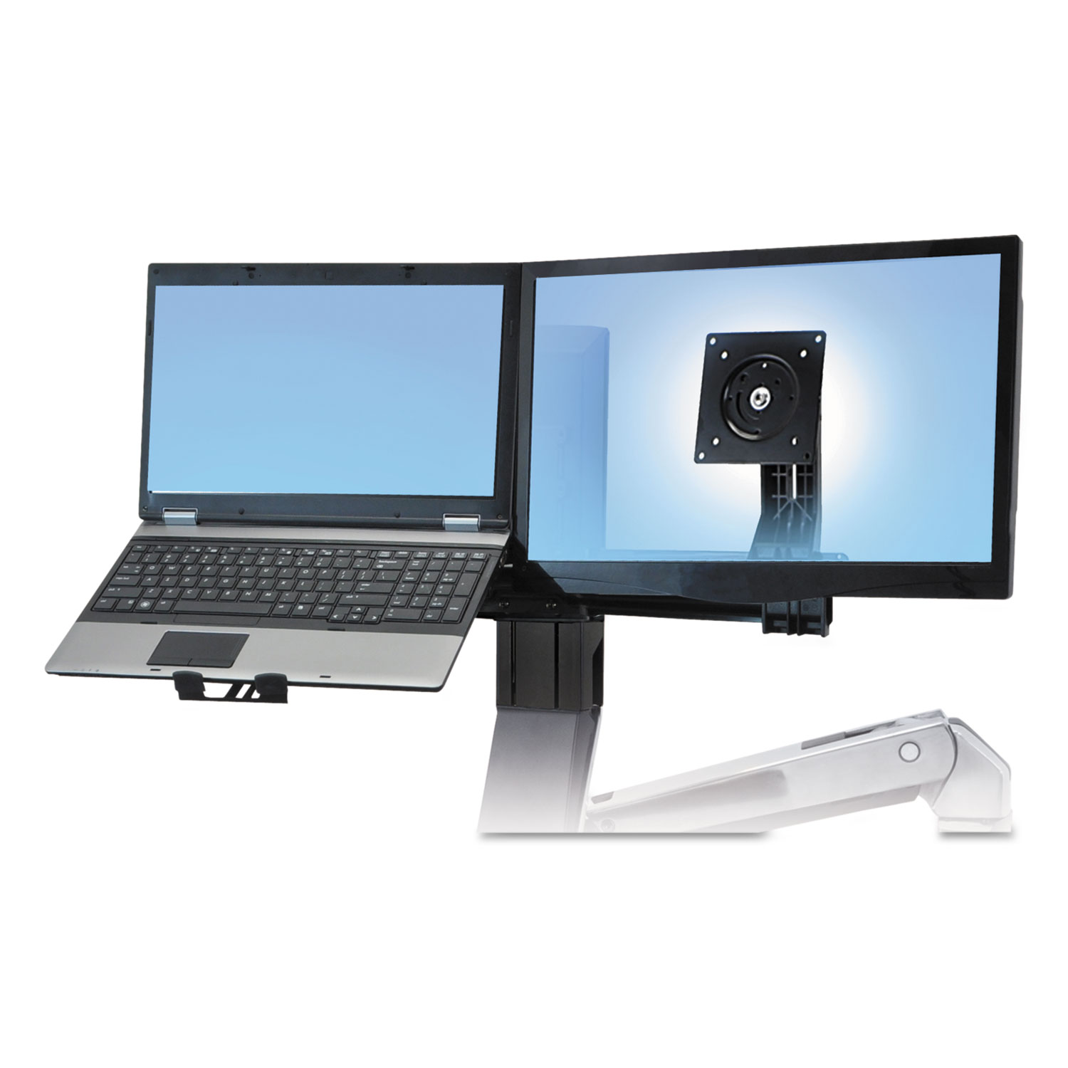  WorkFit by Ergotron 97-605 WorkFit-A & WorkFit-C Conversion Kit: Single HD to LCD & Laptop, Black (ERG97605) 