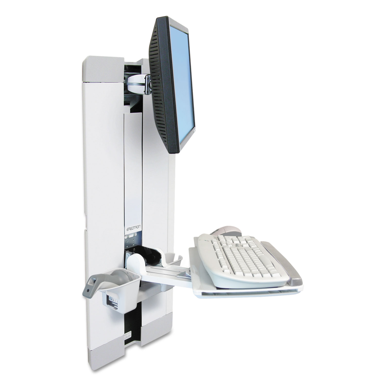  Ergotron 60-609-216 StyleView Vertical Lift For Patient Rooms, 18.38w x 18.88d x 30.75h, White (ERG60609216) 