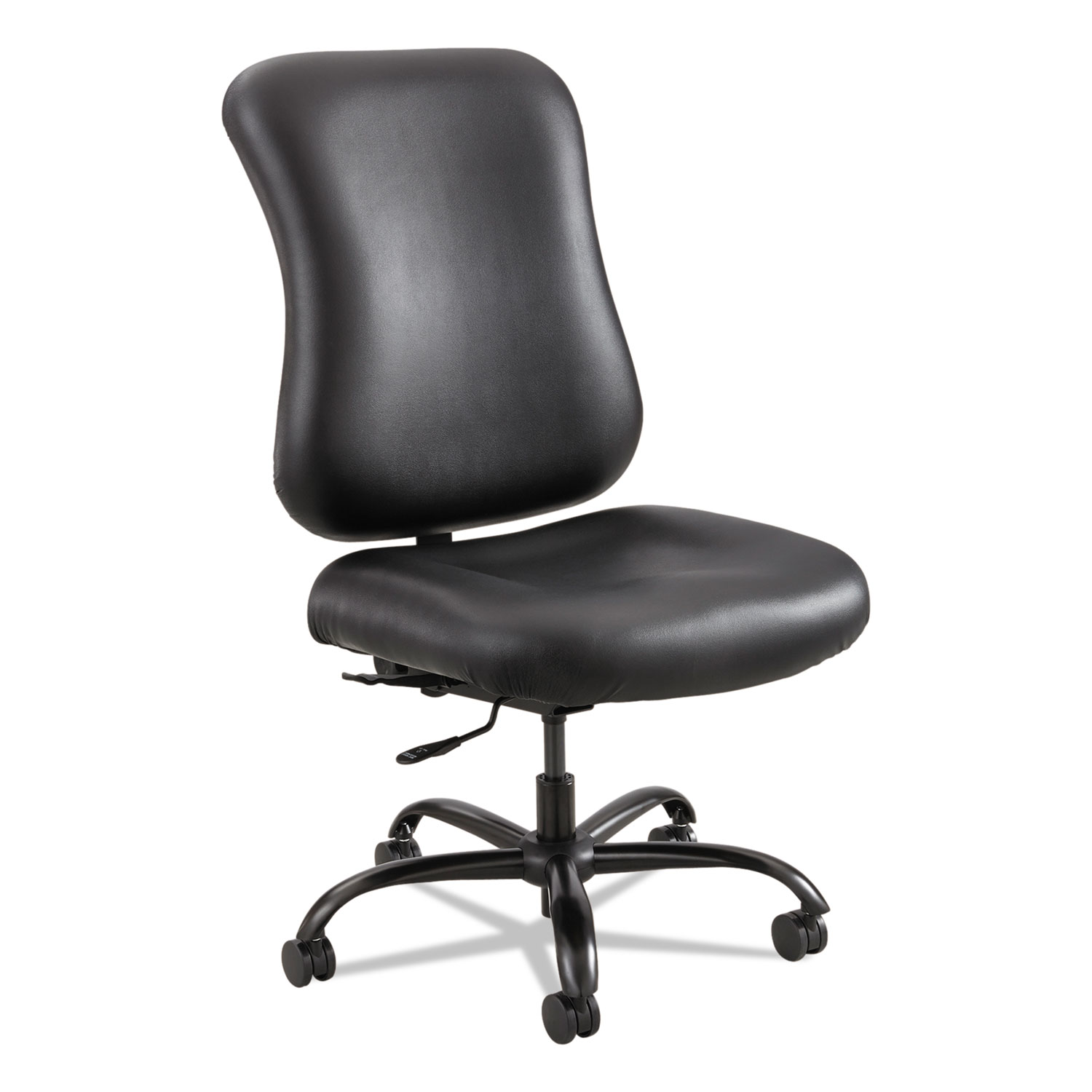 Optimus High Back Big & Tall Chair, 400-lb. Capacity, Black Leather