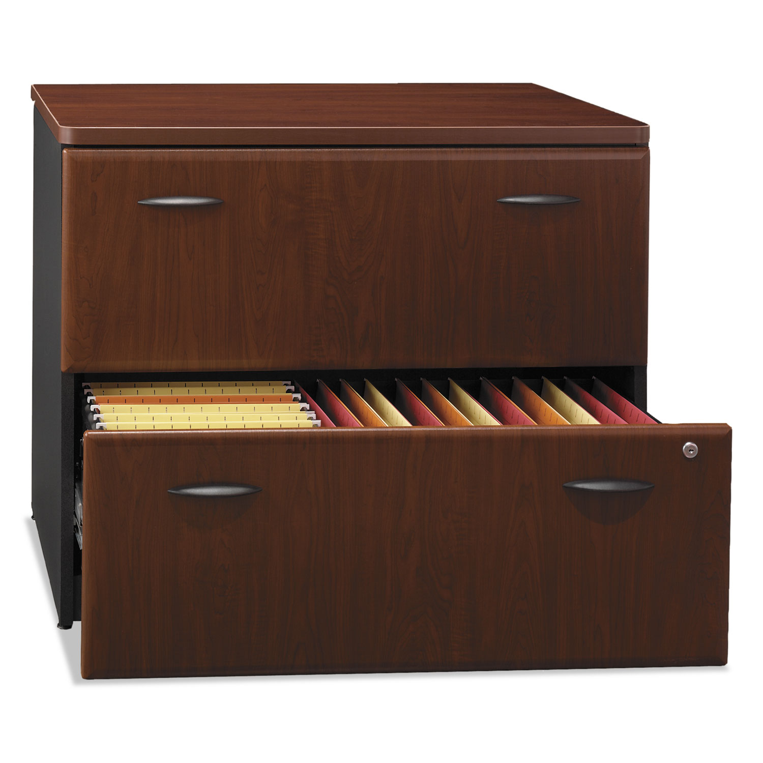 Series A Collection 2 Drawer 36W Lateral File (Assembled), Hansen Cherry