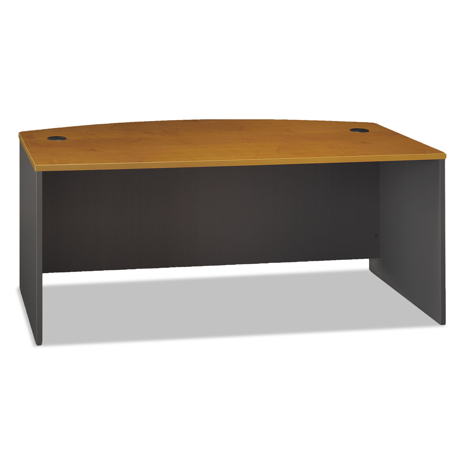  Bush WC72446 Series C Collection 72W Bow Front Desk Shell, 71.13w x 36.13d x 29.88h, Natural Cherry (BSHWC72446) 