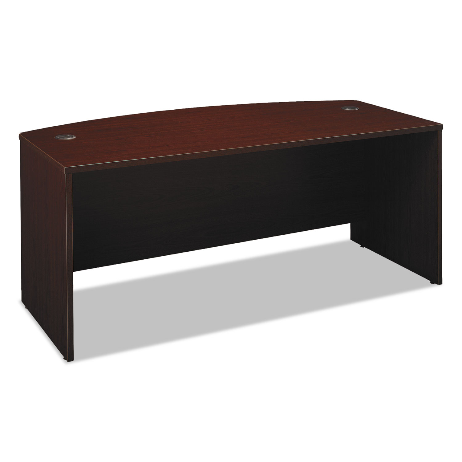 Series C Collection 72W Bow Front Desk Shell, Mahogany
