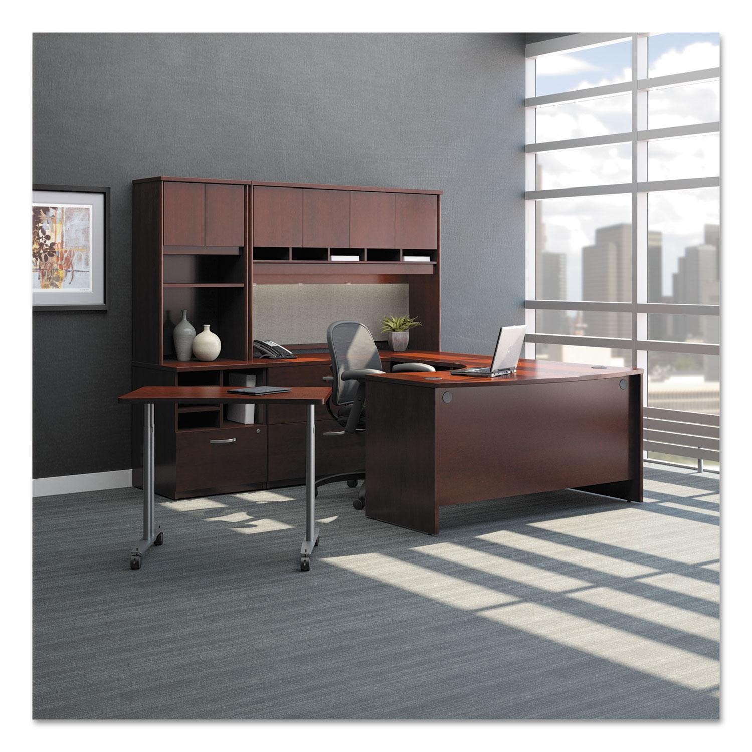 Series C Collection 66W Desk Shell, Mahogany