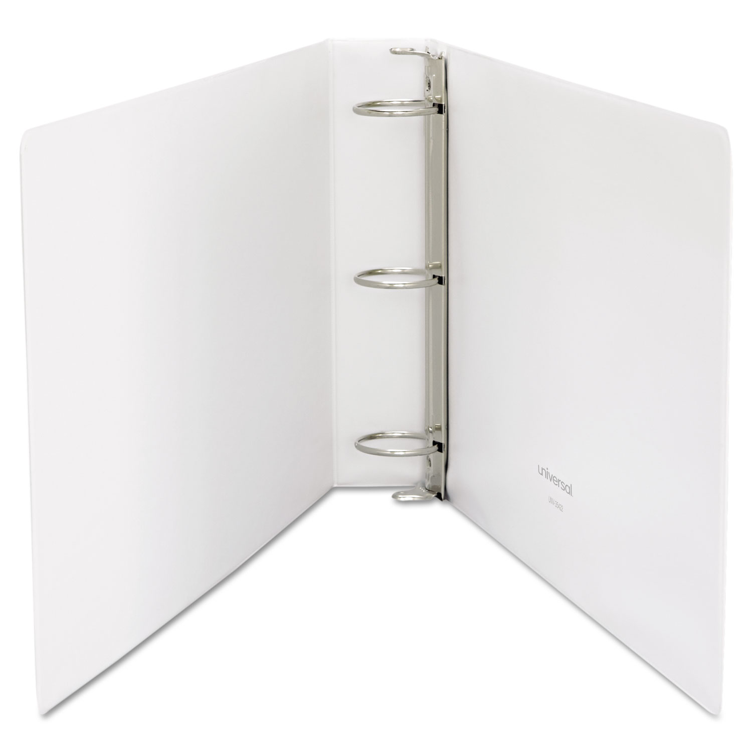 Legal-Size Round Ring Binder with Label Holder, 2 Capacity, 11 x 17, White