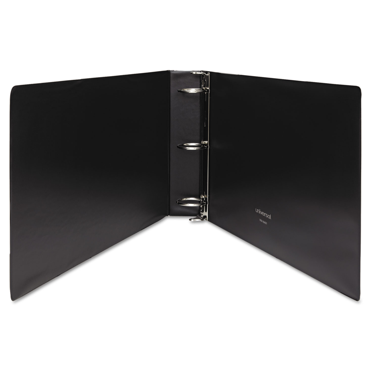 Legal-Size Round Ring Binder with Label Holder, 2 Capacity, 11 x 17, Black