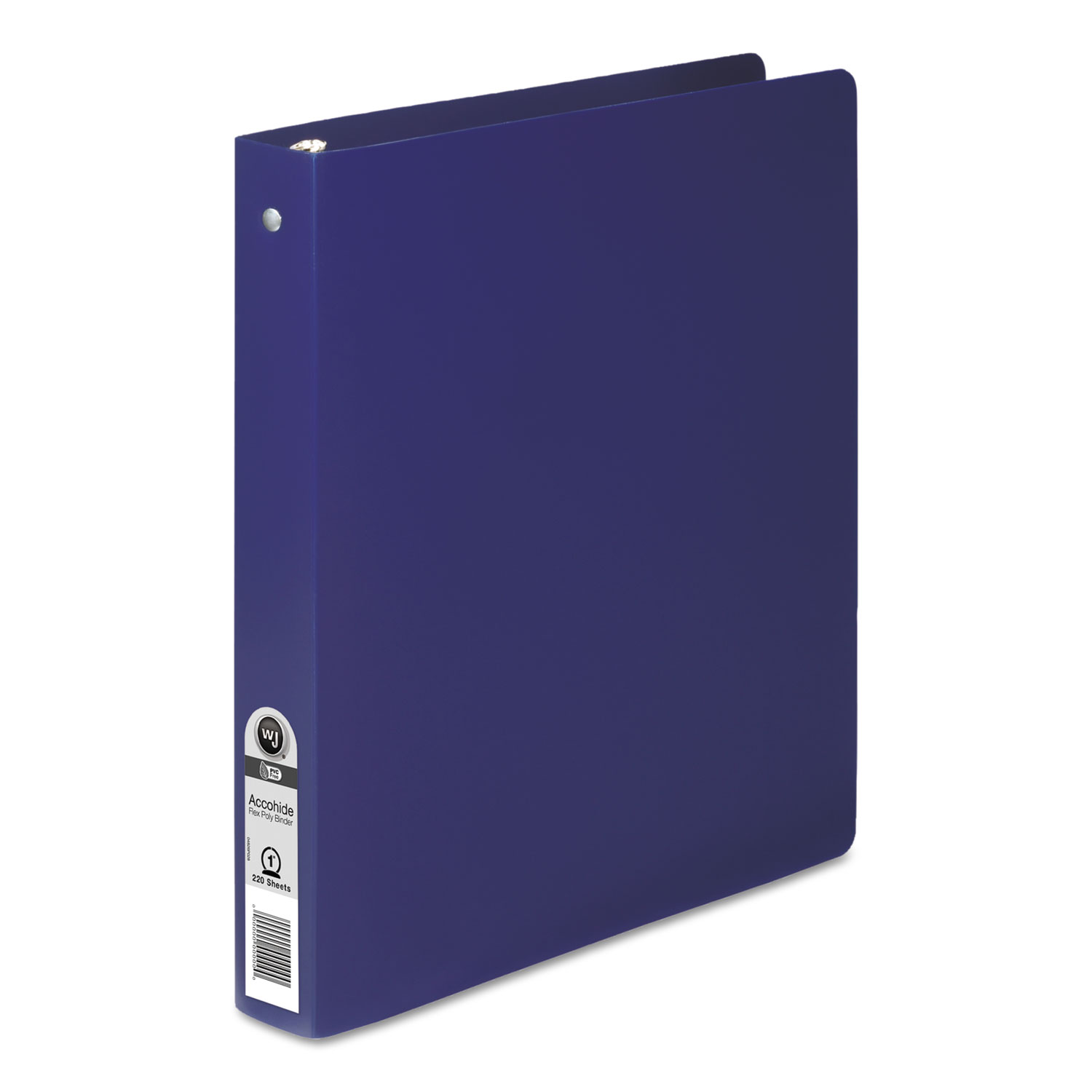 ACCOHIDE Poly Round Ring Binder, 35-pt. Cover, 1 Cap, Blue
