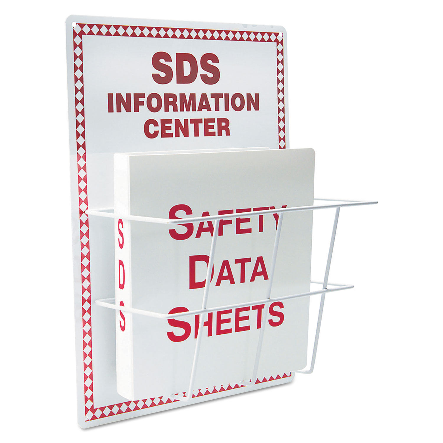 SDS Information Center, 15 x 20, White/Red