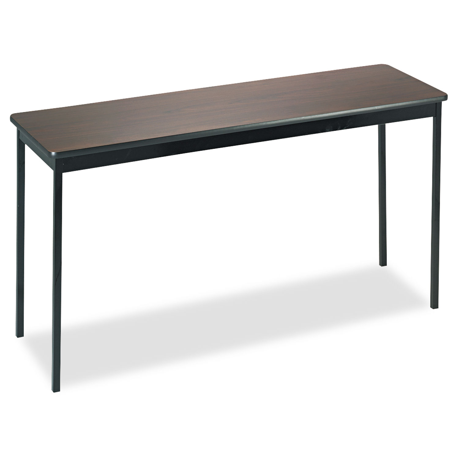  Barricks UT1860-WA Utility Table, Rectangular, 60w x 18d x 30h, Walnut/Black (BRKUT1860WA) 