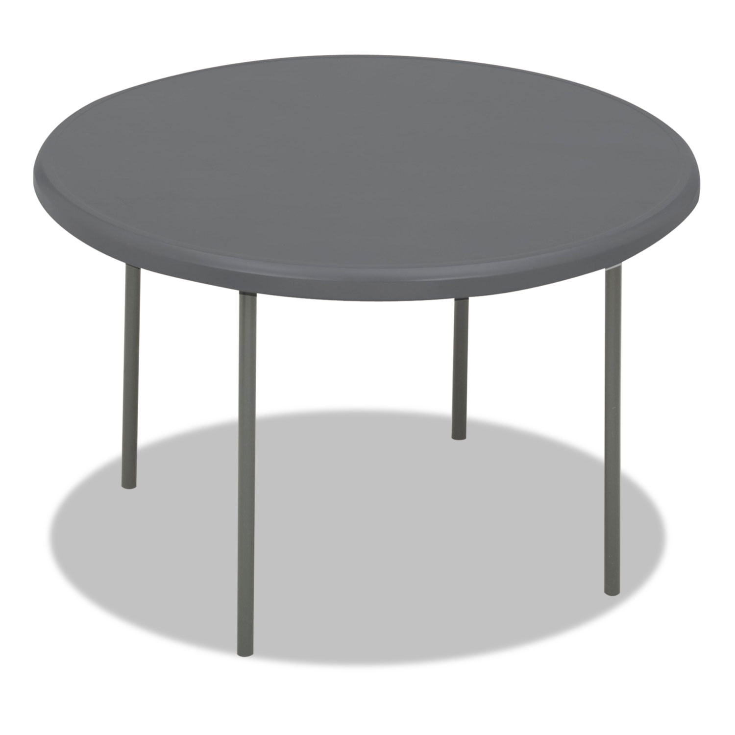  Iceberg 65247 IndestrucTables Too 1200 Series Resin Folding Table, 48 dia x 29h, Charcoal (ICE65247) 