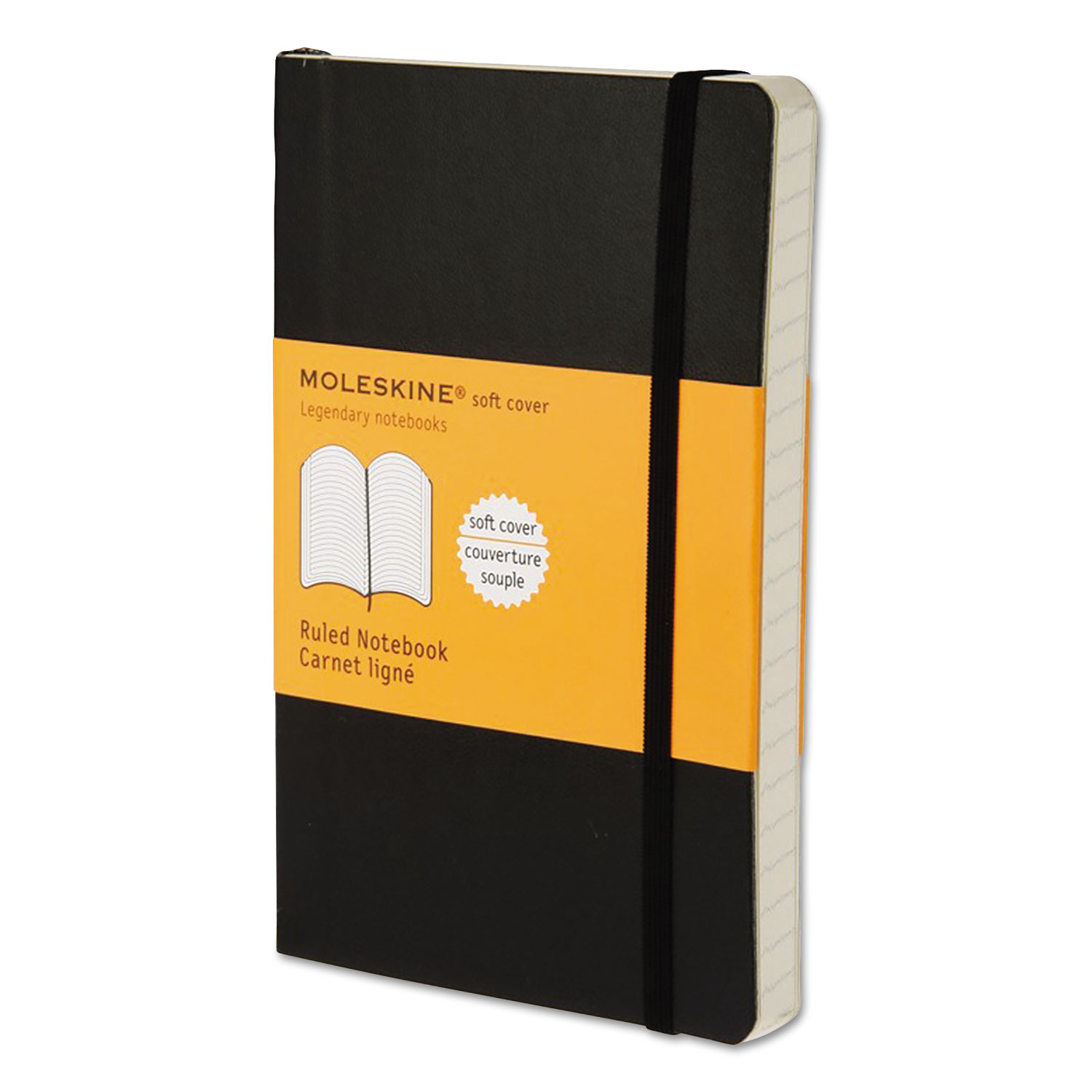  Moleskine 9788883707100 Classic Softcover Notebook, Narrow Rule, Black Cover, 5.5 x 3.5, 192 Sheets (HBGMS710) 