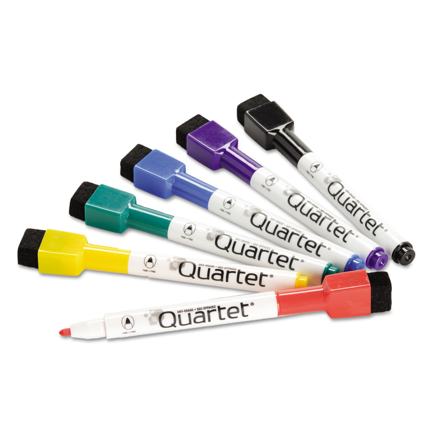 Low-Odor ReWritables Dry Erase Mini-Marker Set, Fine Point, Classic, 6/Set