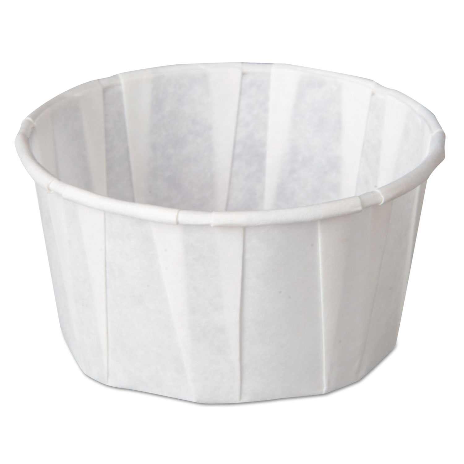  Genpak F400--- Squat Paper Portion Cup, Pleated, 4 oz, White, 5000/Carton (GNPF400) 