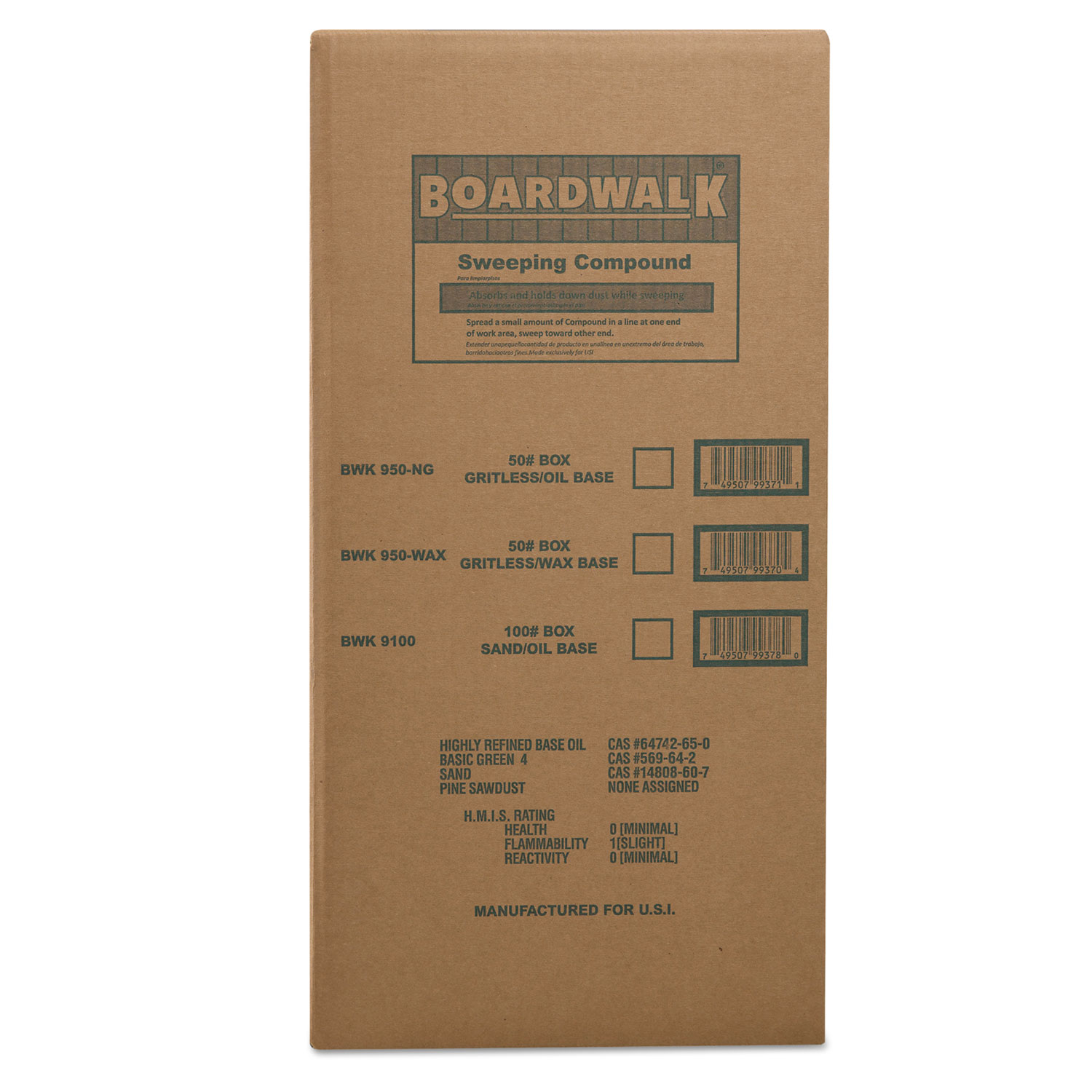  Boardwalk BWK9100 Oil-Based Sweeping Compound, Powder, Grit, 100-lb Box (BWK9100) 