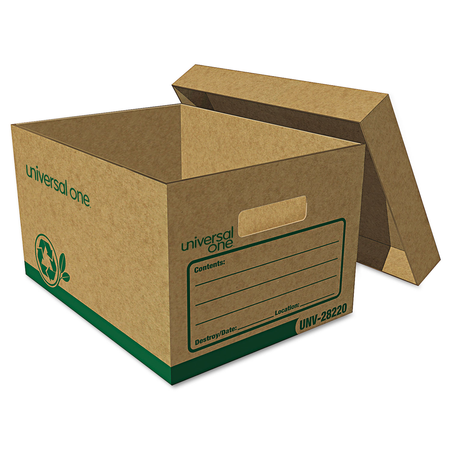 UNIVERSAL Recycled Record Storage Box Letter/Legal 12 x 15 x 10 Kraft 12/Carton 