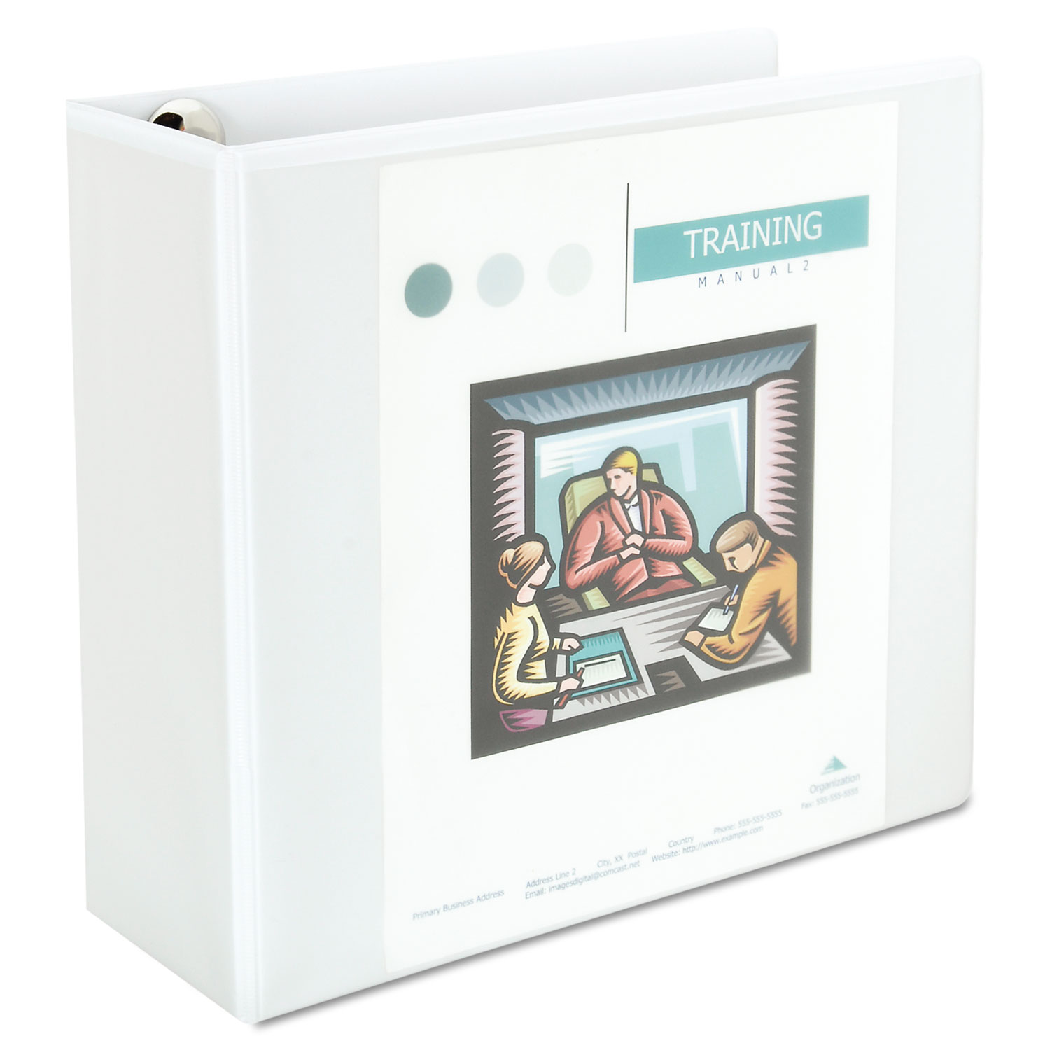 Deluxe Easy-to-Open D-Ring View Binder, 4 Capacity, 8-1/2 x 11, White