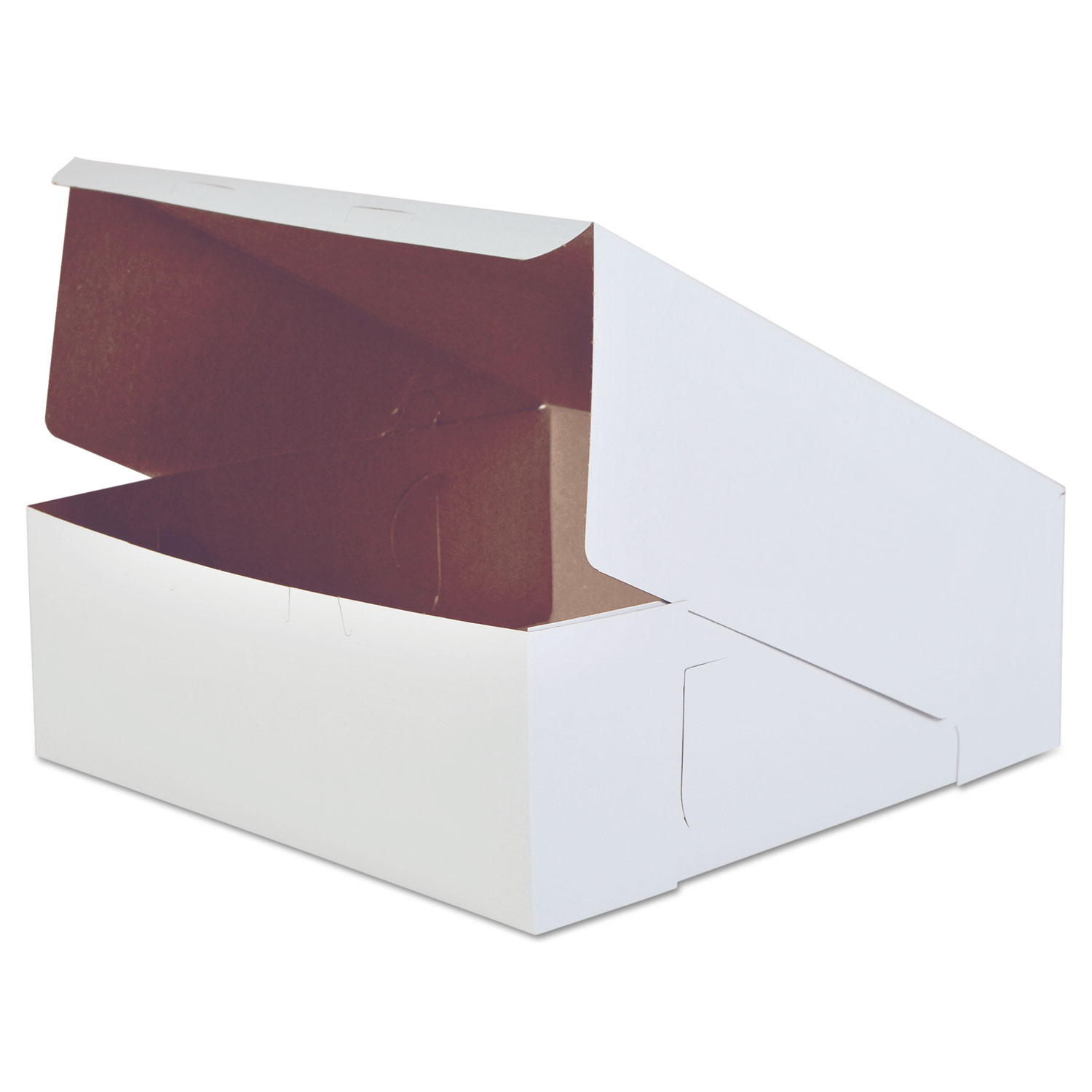 Bakery Boxes, White, Paperboard, 14 x 14 x 5, 50/Carton