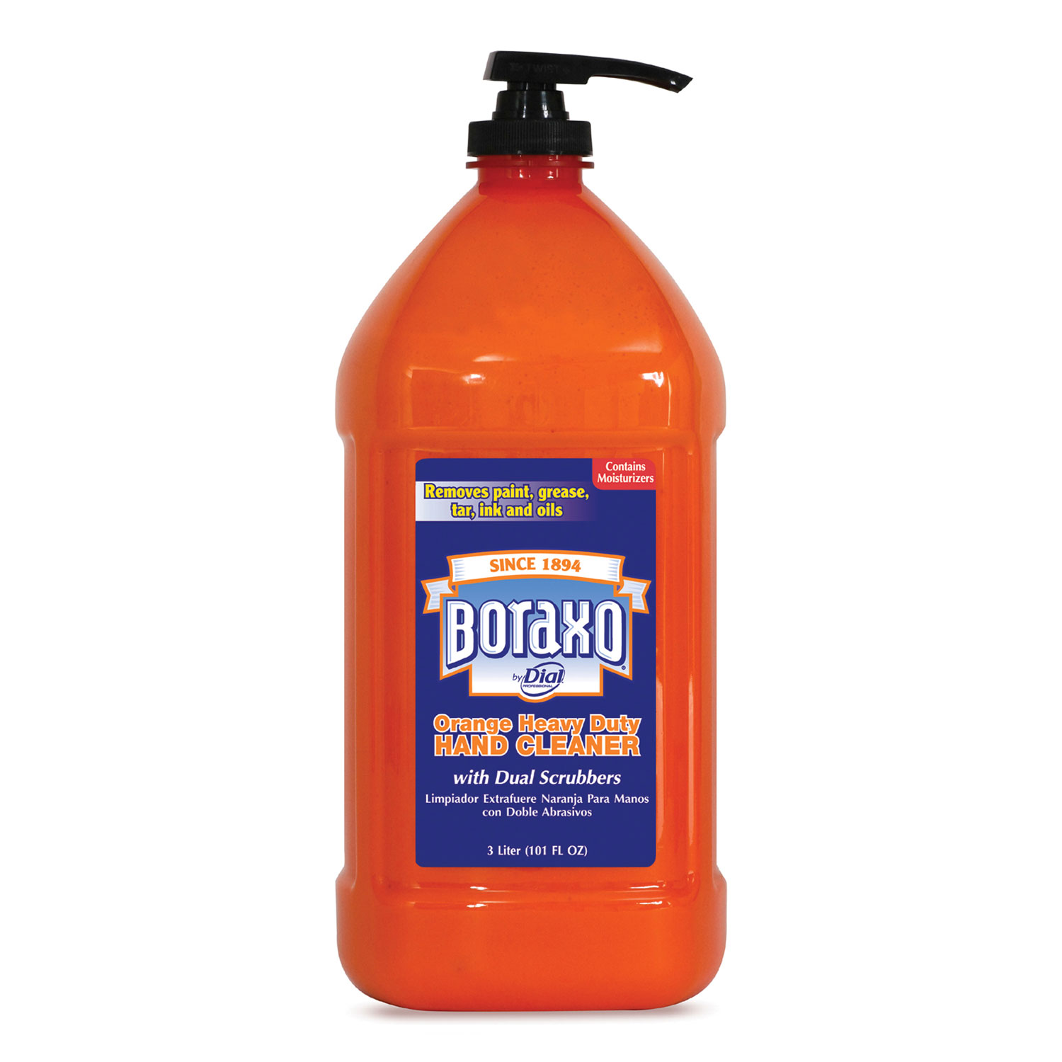  Boraxo DIA 06058 Orange Heavy Duty Hand Cleaner, 3 Liter Pump Bottle, 4/Carton (DIA06058CT) 