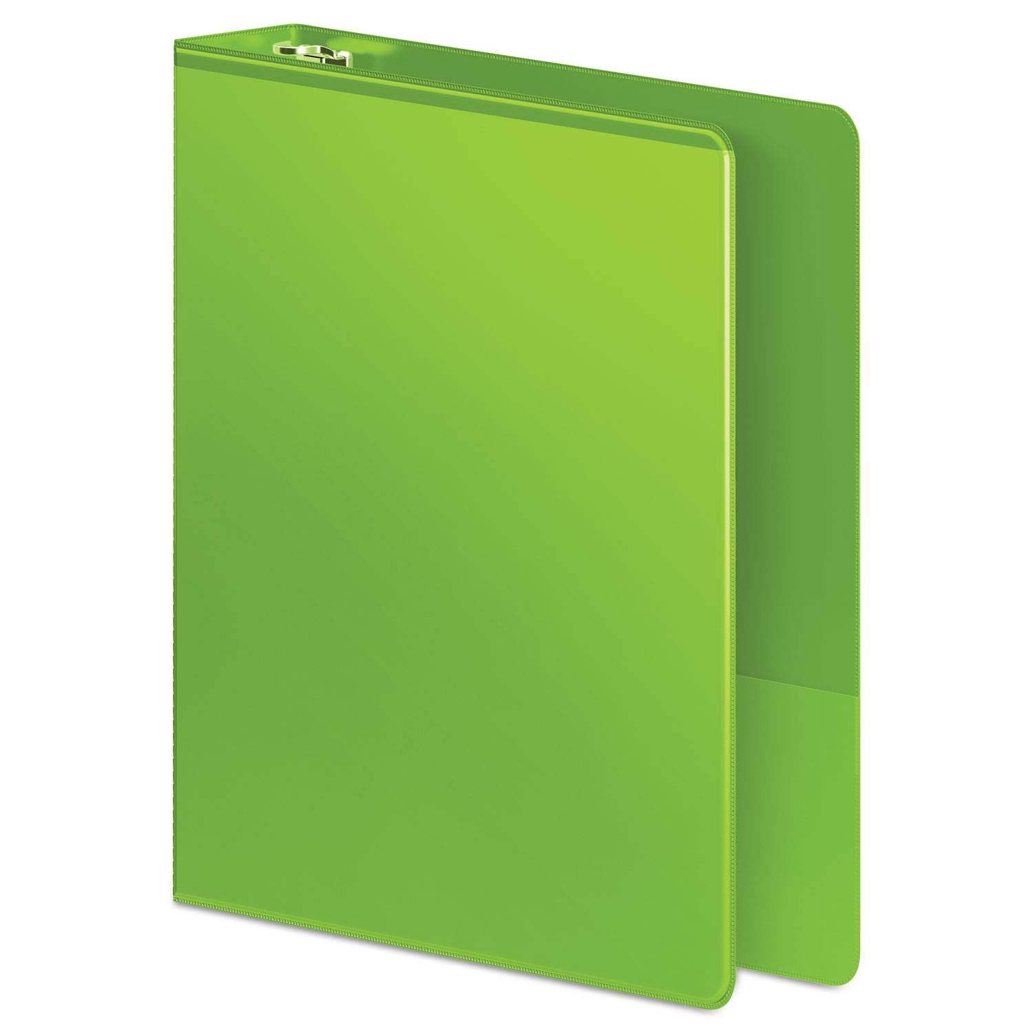 Heavy-Duty D-Ring View Binder w/Extra-Durable Hinge, 1 Cap, Chartreuse