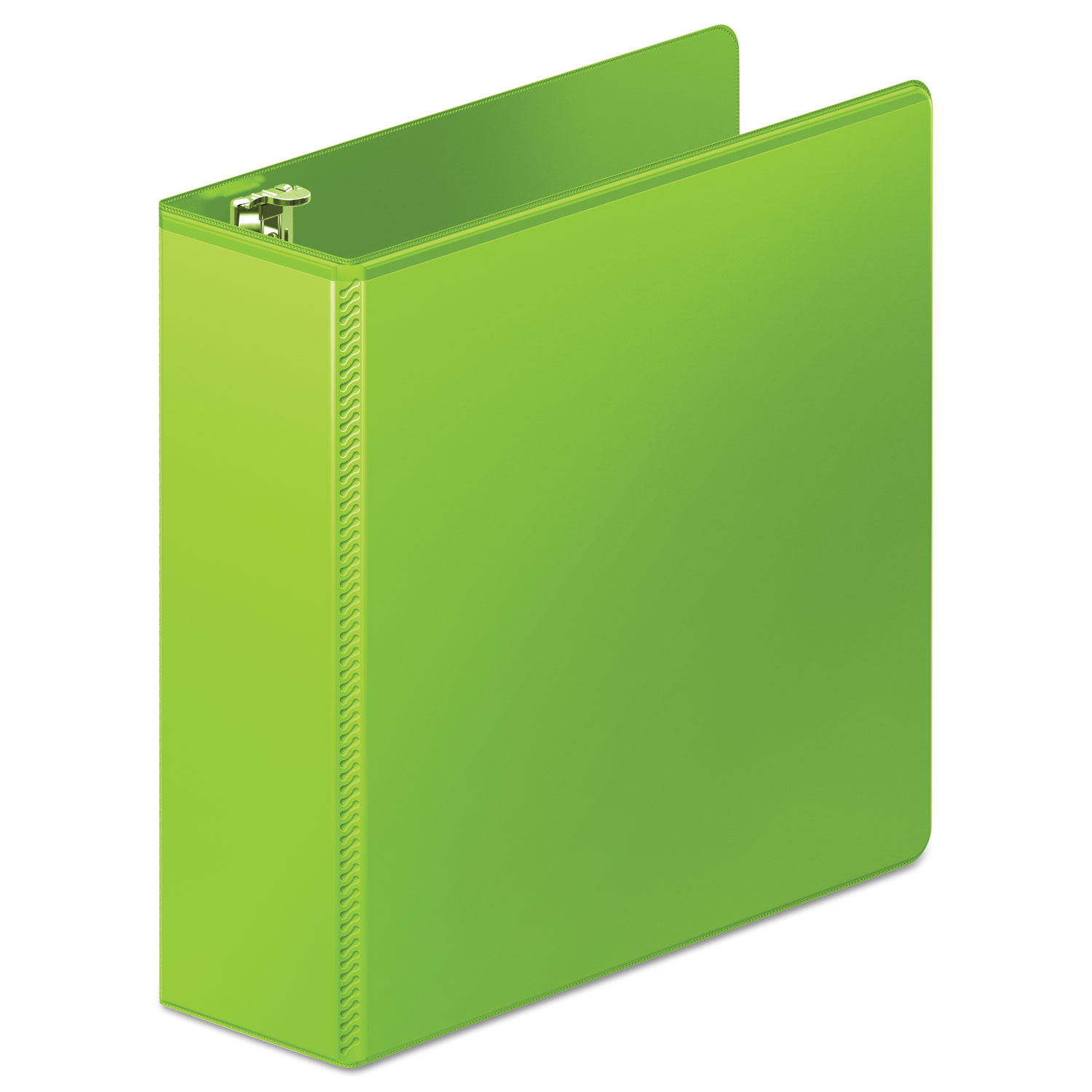 Heavy-Duty D-Ring View Binder w/Extra-Durable Hinge, 3 Cap, Chartreuse