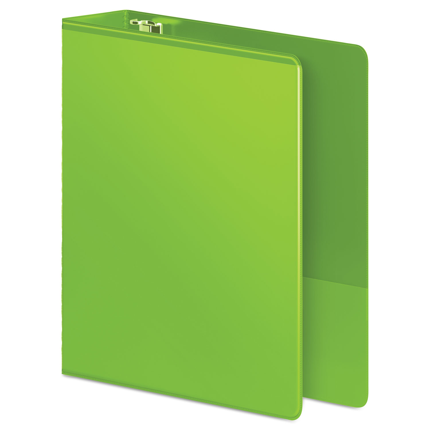 Heavy-Duty Round Ring View Binder w/Extra-Durable Hinge, 2 Cap, Chartreuse