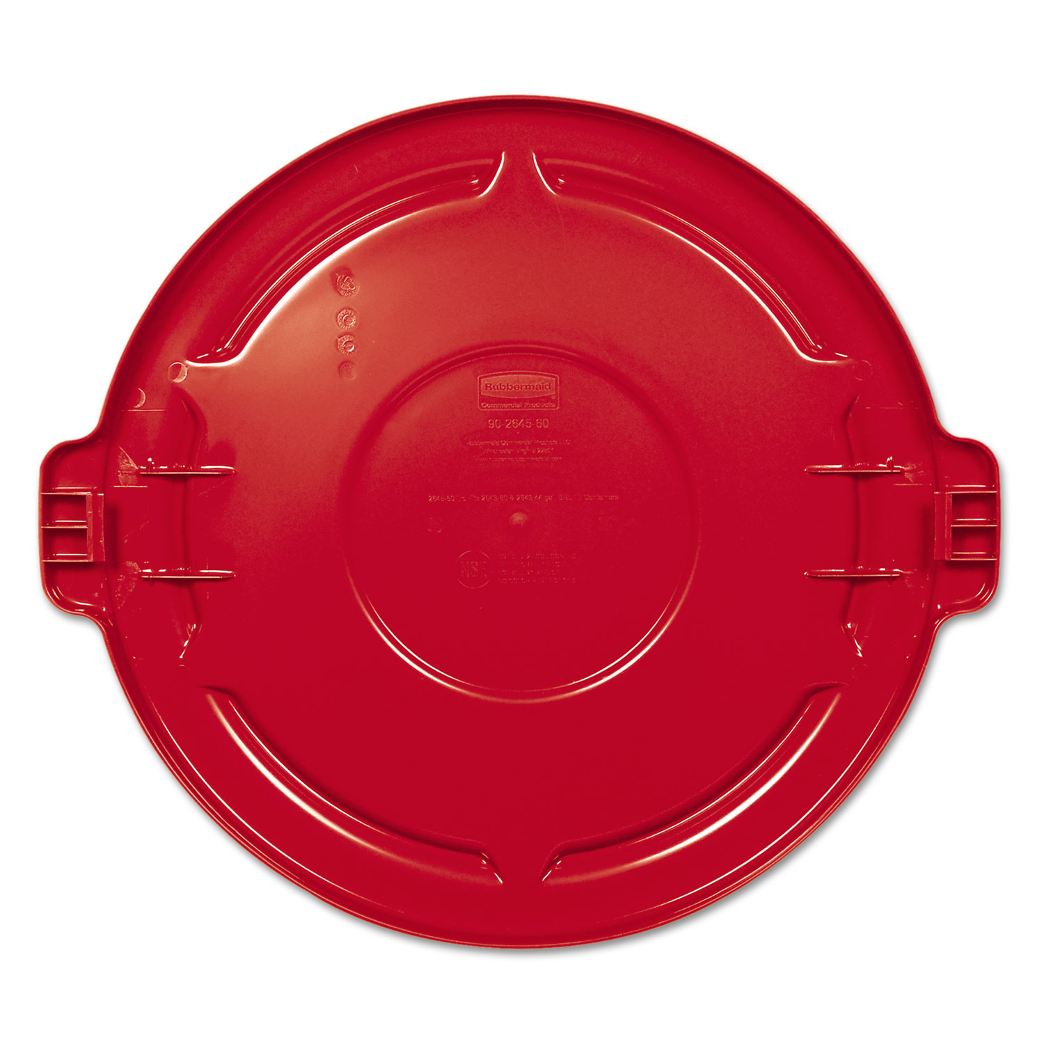 Vented Round Brute Lid, 24 1/2 x 1 1/2, Red