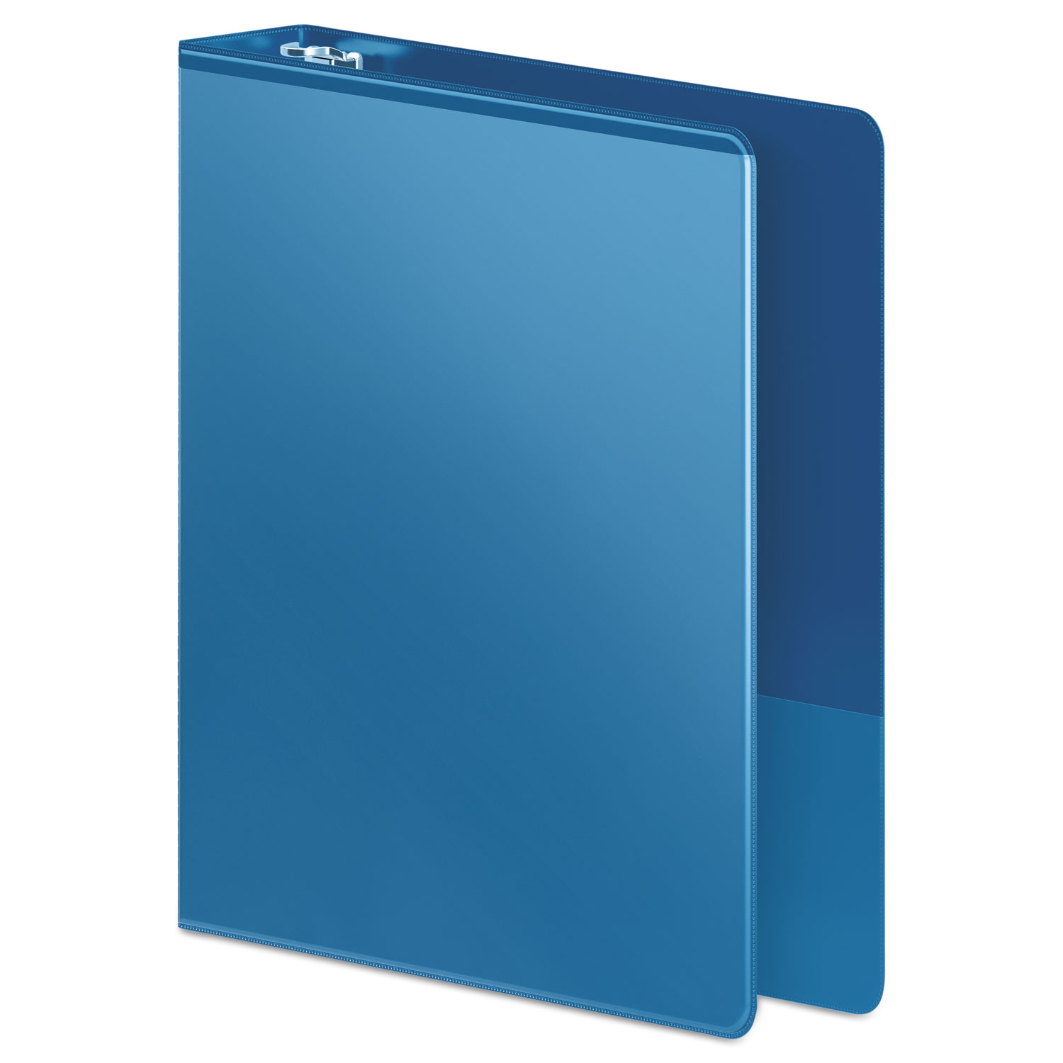 Heavy-Duty Round Ring View Binder w/Extra-Durable Hinge, 1 1/2 Cap, PC Blue