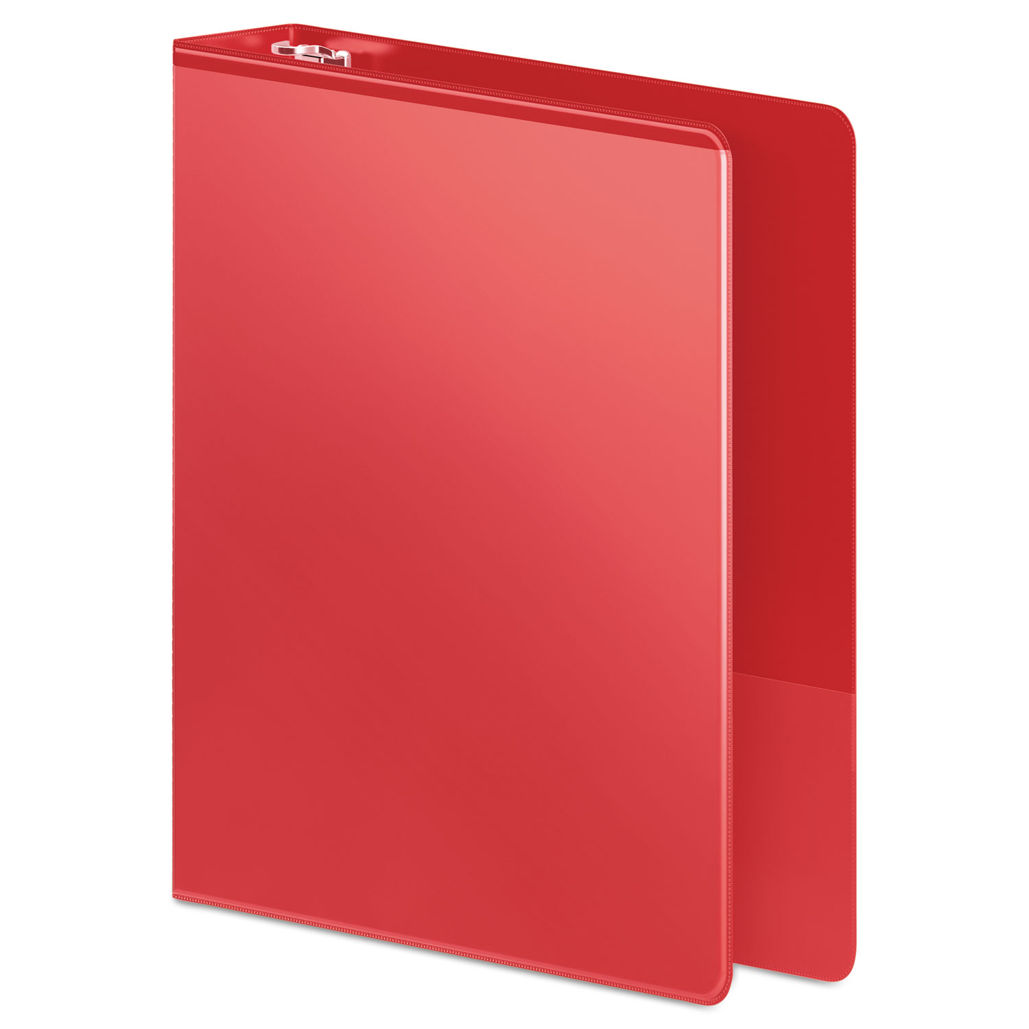 Heavy-Duty D-Ring View Binder w/Extra-Durable Hinge, 1 1/2 Cap, Red