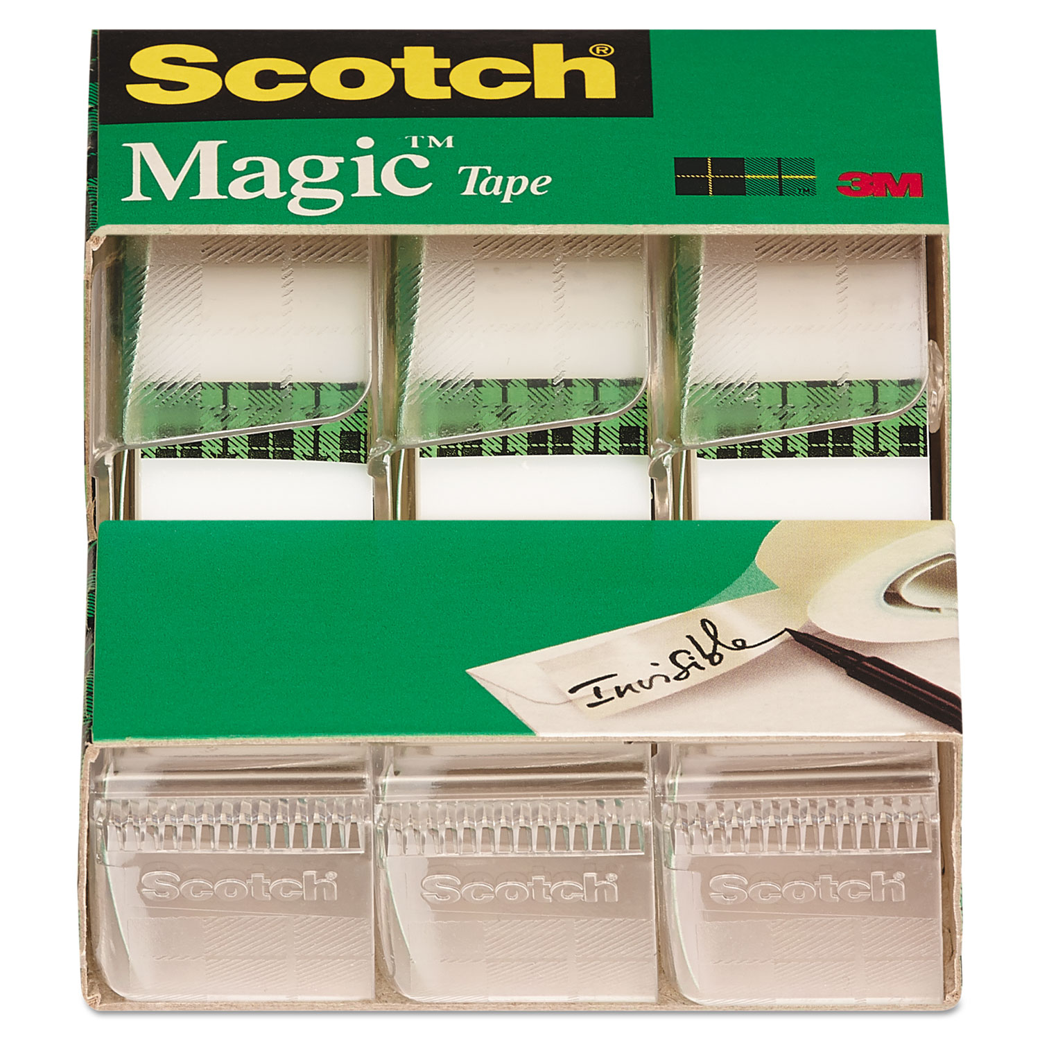 Magic Tape in Handheld Dispenser, 3/4 x 300, 1 Core, Clear, 3/Pack