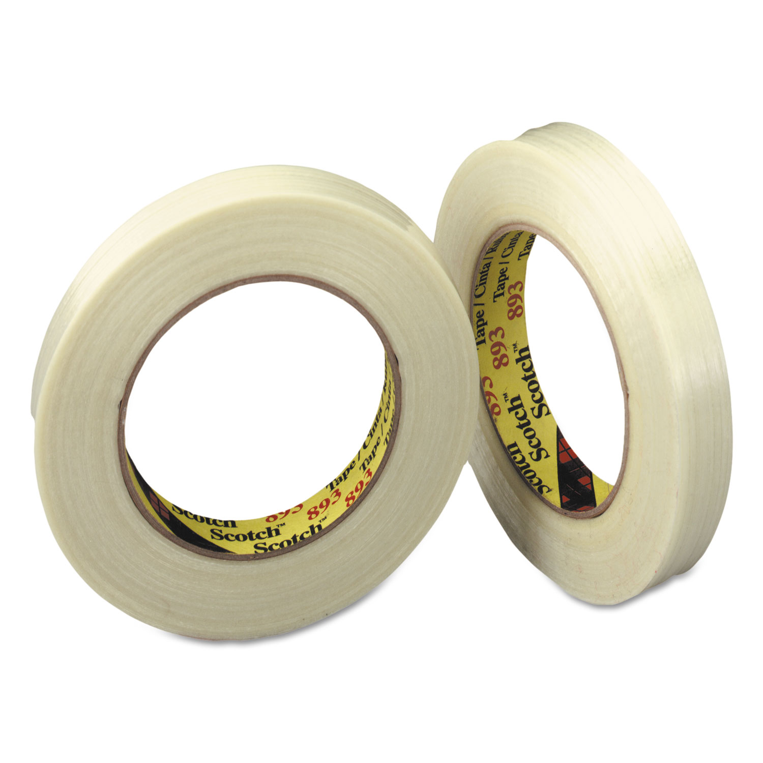 Scotch 893 General-Purpose Glass Filament Tape, 3 Core, 24 mm x 55 m, Clear (MMM8931) 