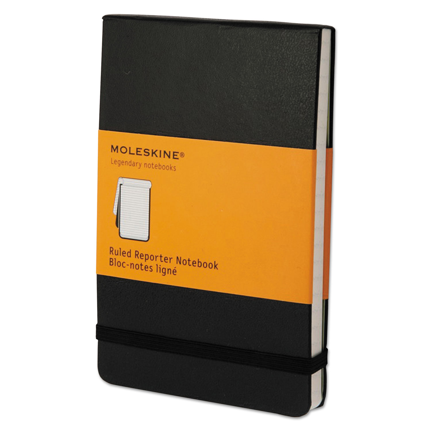  Moleskine QP511 Reporter Notebook, Narrow Rule, Black Cover, 3.5 x 5.5, 192 Sheets (HBGQP511) 