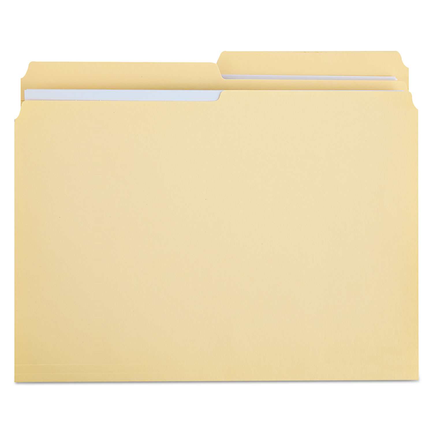 Double-Ply Top Tab Manila File Folders, 1/2-Cut Tabs: Assorted, Letter  Size, 0.75