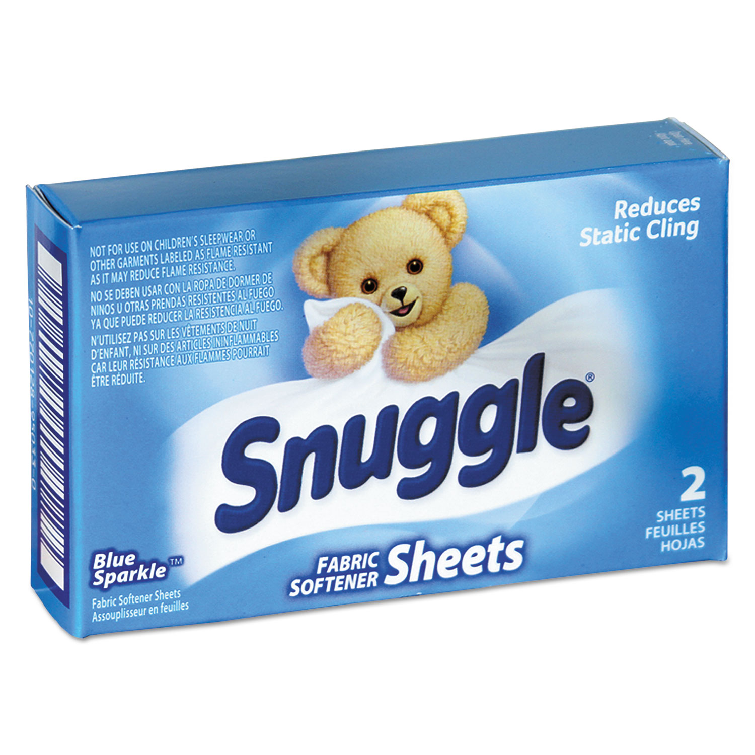  Snuggle VEN 2979929 Vend-Design Fabric Softener Sheets, Blue Sparkle, 2 Sheets/Box, 100 Boxes/Carton (VEN2979929) 