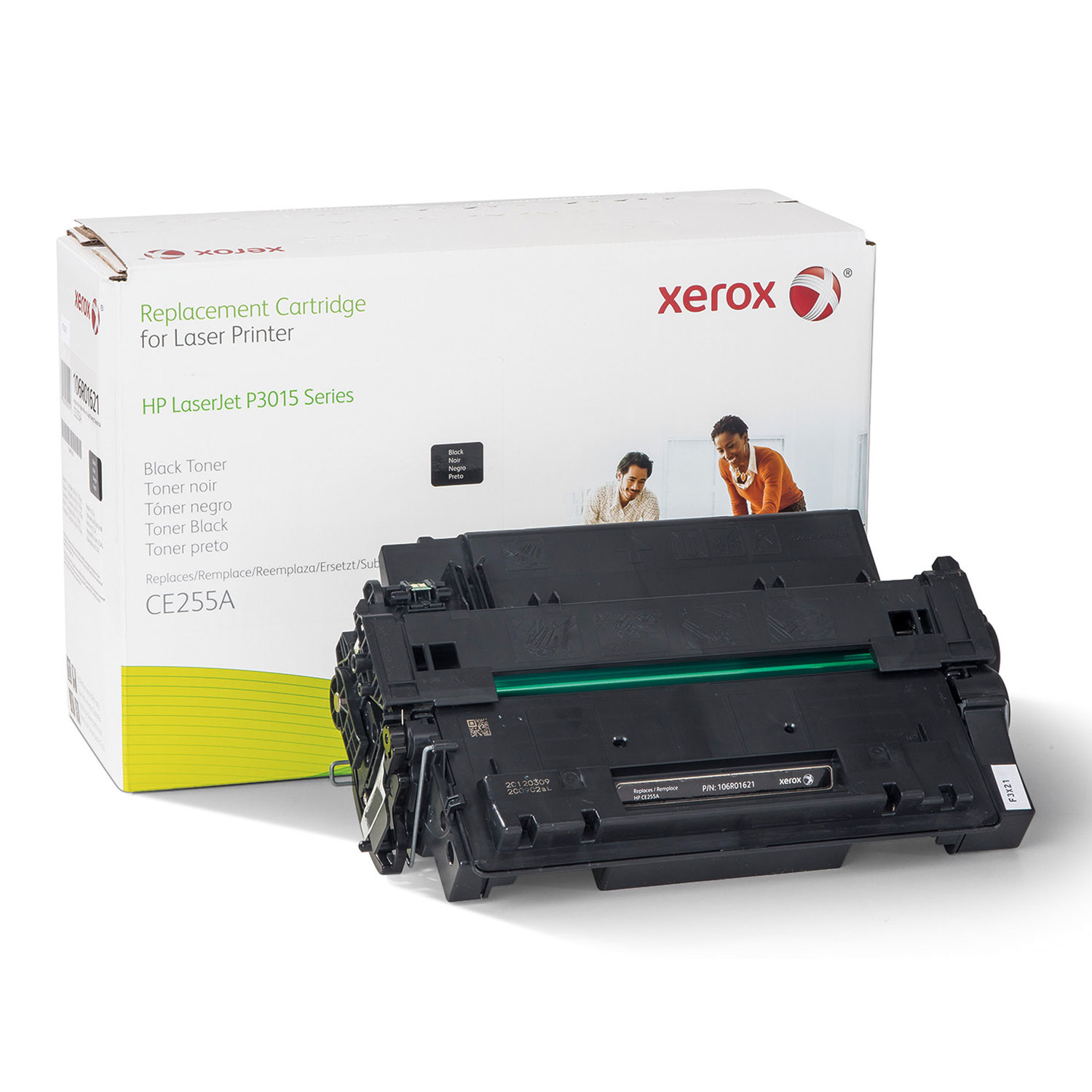  Xerox 106R01621 106R01621 Replacement Toner for CE255A (55A), 8200 Page Yield, Black (XER106R01621) 