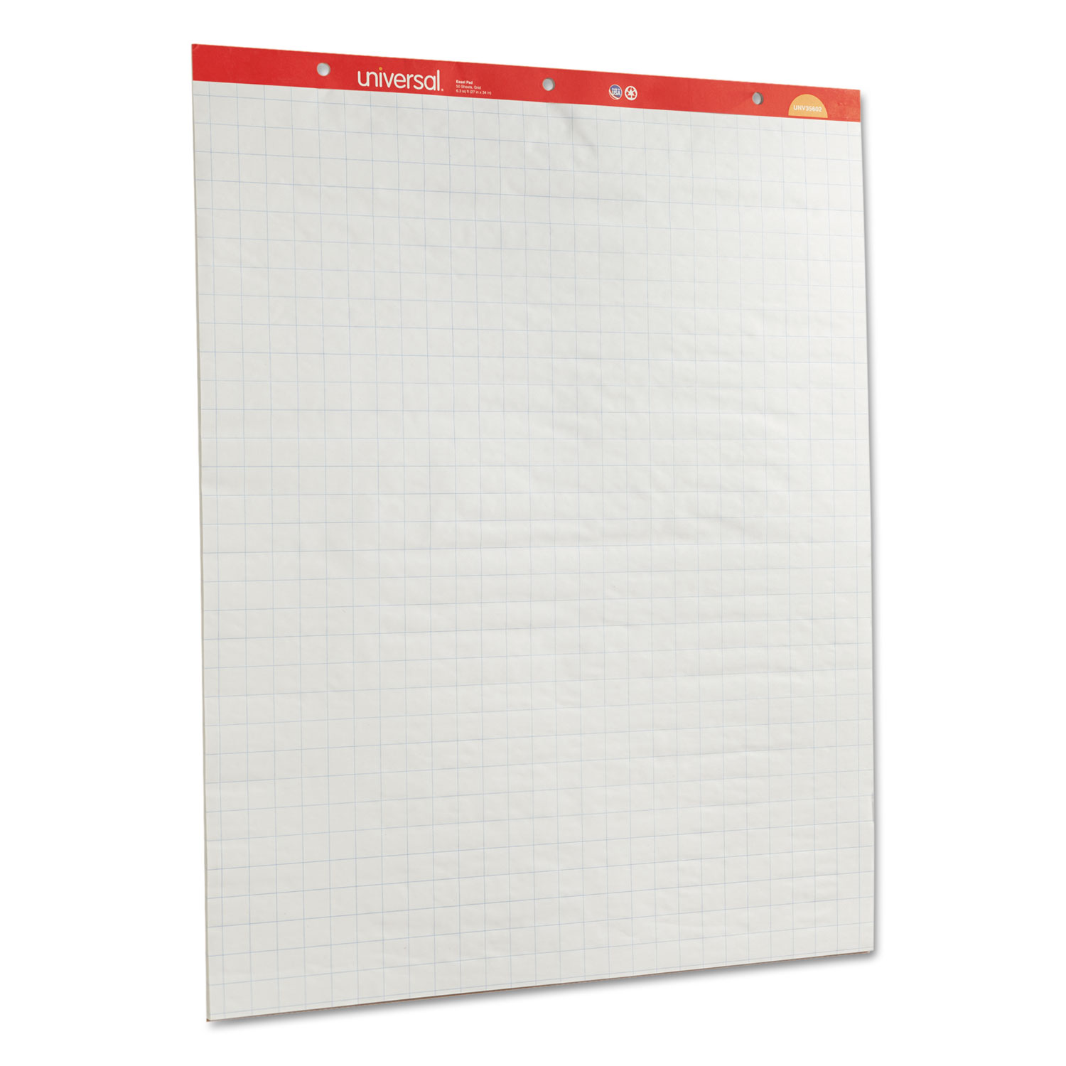 Recycled Easel Pads, Quadrille Rule, 27 x 34, White, 50 Sheet 2/Ctn