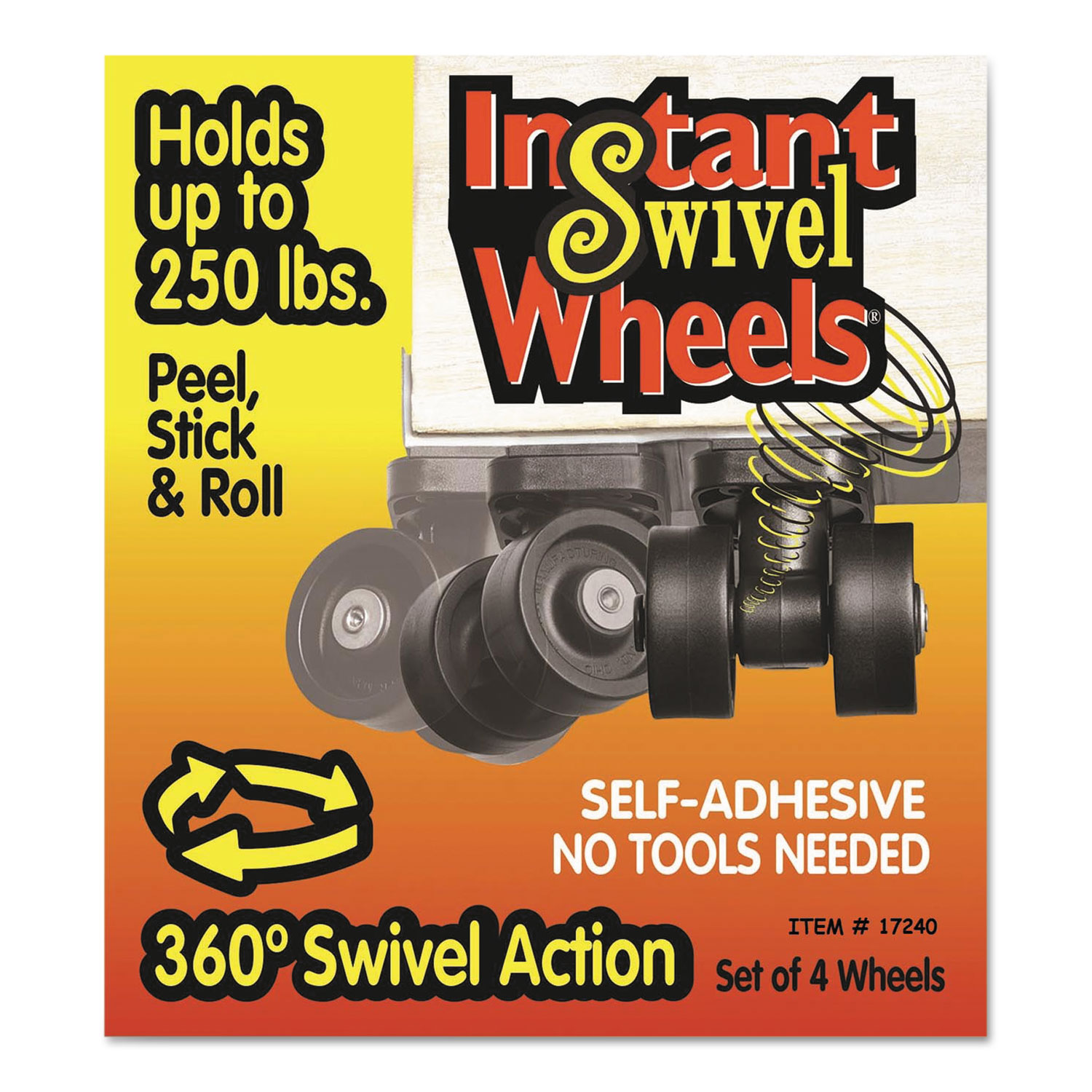 Roll Arounds Instant Swivel Wheels by Master Caster MAS