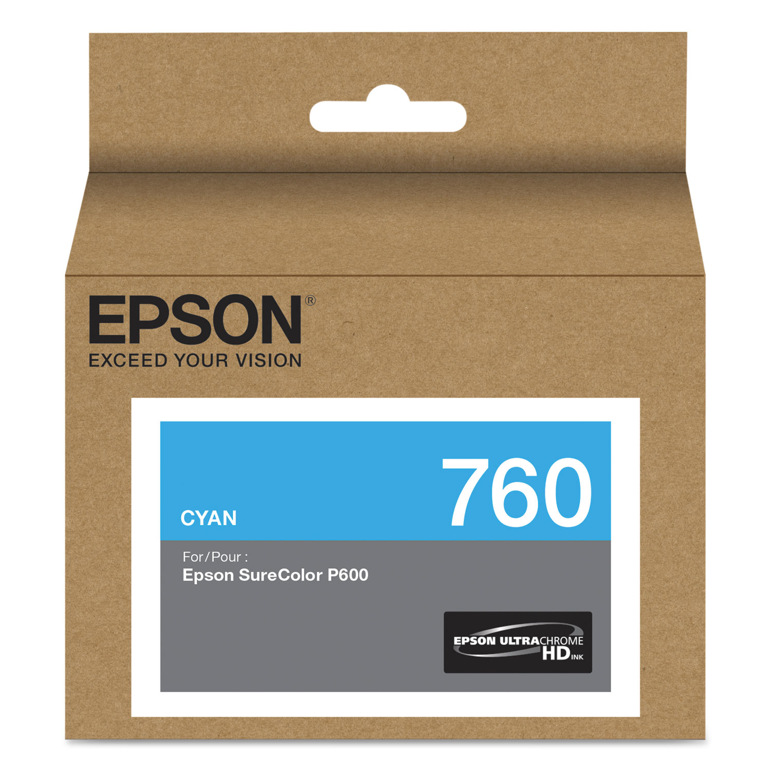  Epson T760220 T760220 (760) UltraChrome HD Ink, Cyan (EPST760220) 