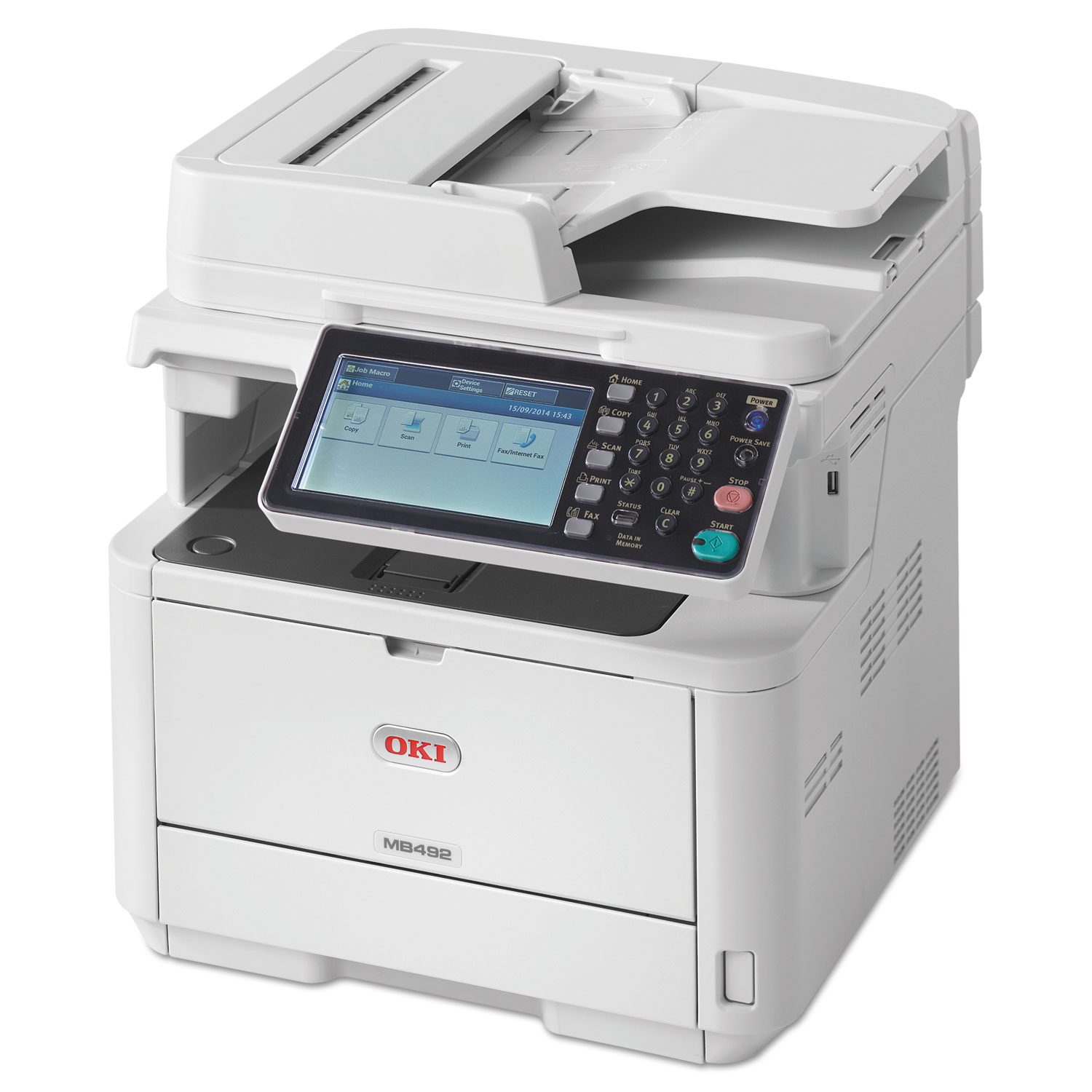 MB492 Monochrome Wireless Multifunction Laser Printer, Copy/Fax/Print/Scan