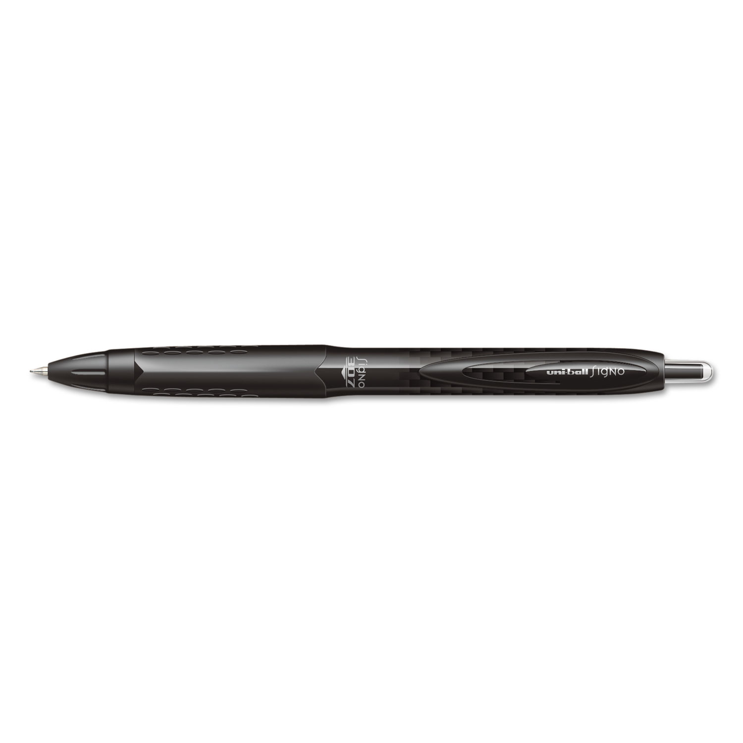  uni-ball 1927258 307 Retractable Gel Pen, Medium 0.7mm, Black Ink/Barrel, Dozen (UBC1927258) 