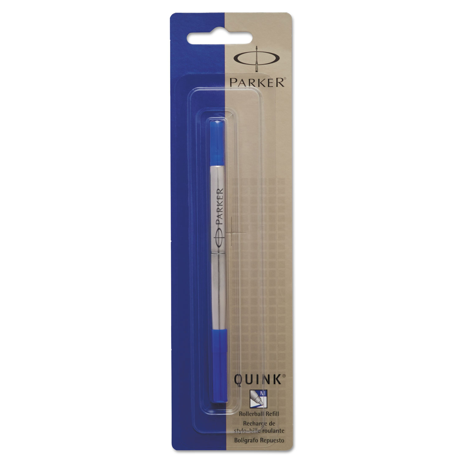 Parker 1950324 Refill for Parker Roller Ball Pens, Medium Point, Blue Ink (PAR1950324) 