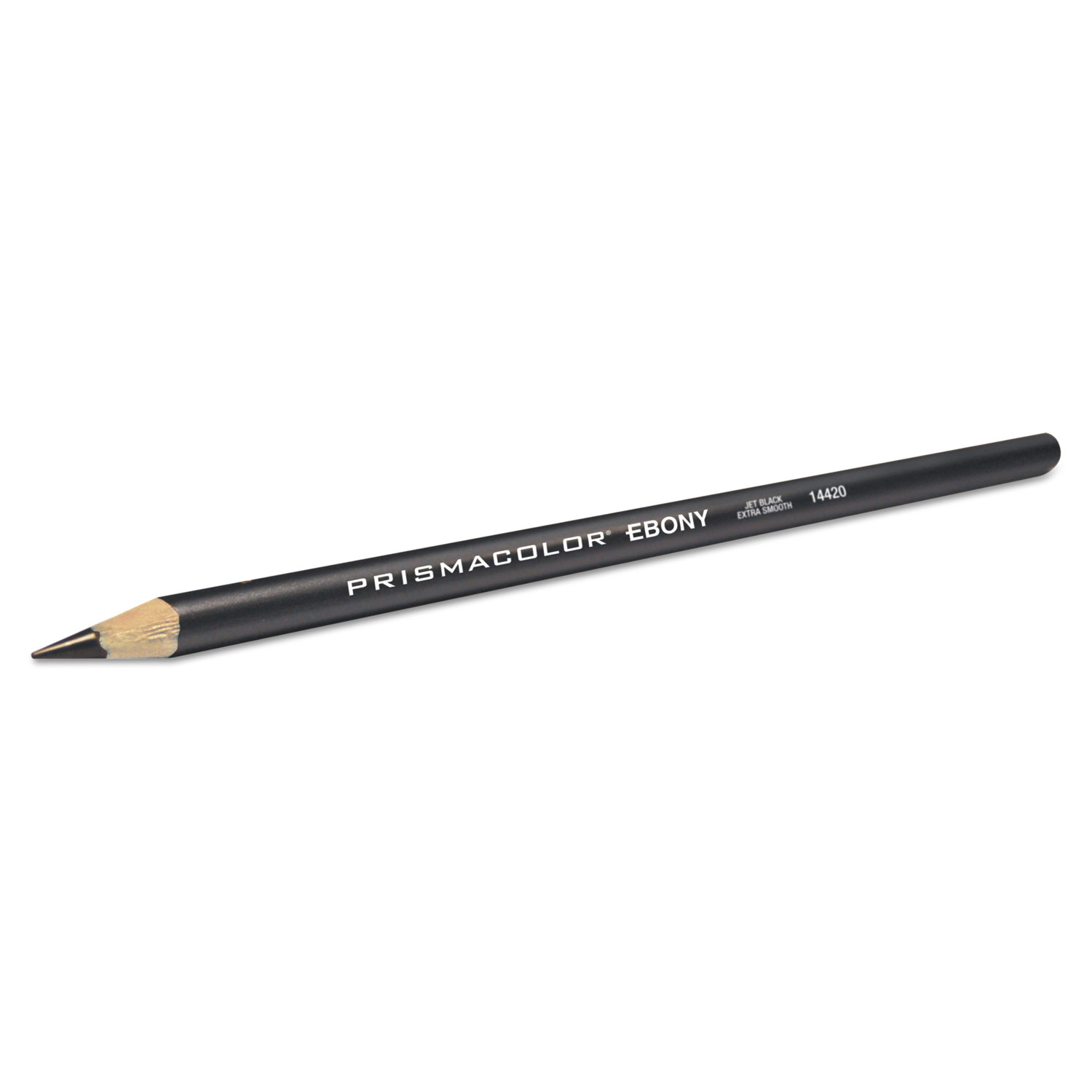  Prismacolor 14420 EBONY Sketching Pencil, 4 mm, 2B (#1), Jet Black Lead, Black Matte Barrel, Dozen (SAN14420) 