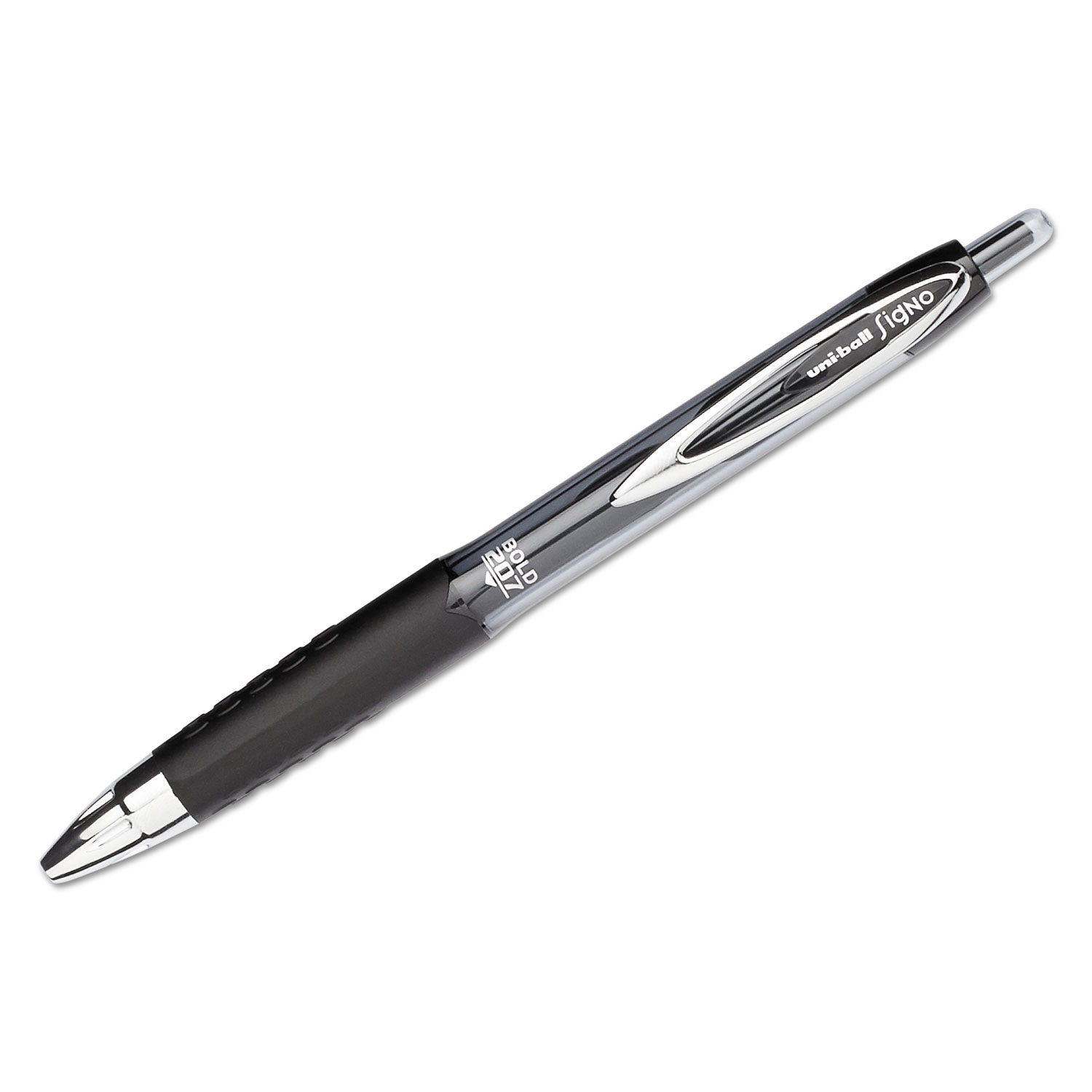 Signo 207 Retractable Gel Pen, Black Ink, 1mm, Dozen