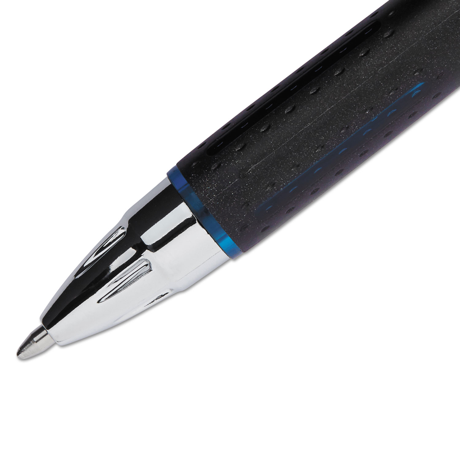 Jetstream RT BLX Retractable Roller Ball Pen, 1mm, Blue-Black Ink, Black Barrel