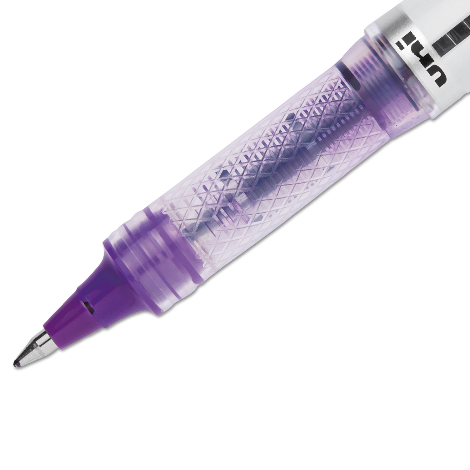 VISION ELITE Stick Roller Ball Pen, Bold 0.8mm, Purple Ink, White/Purple Barrel