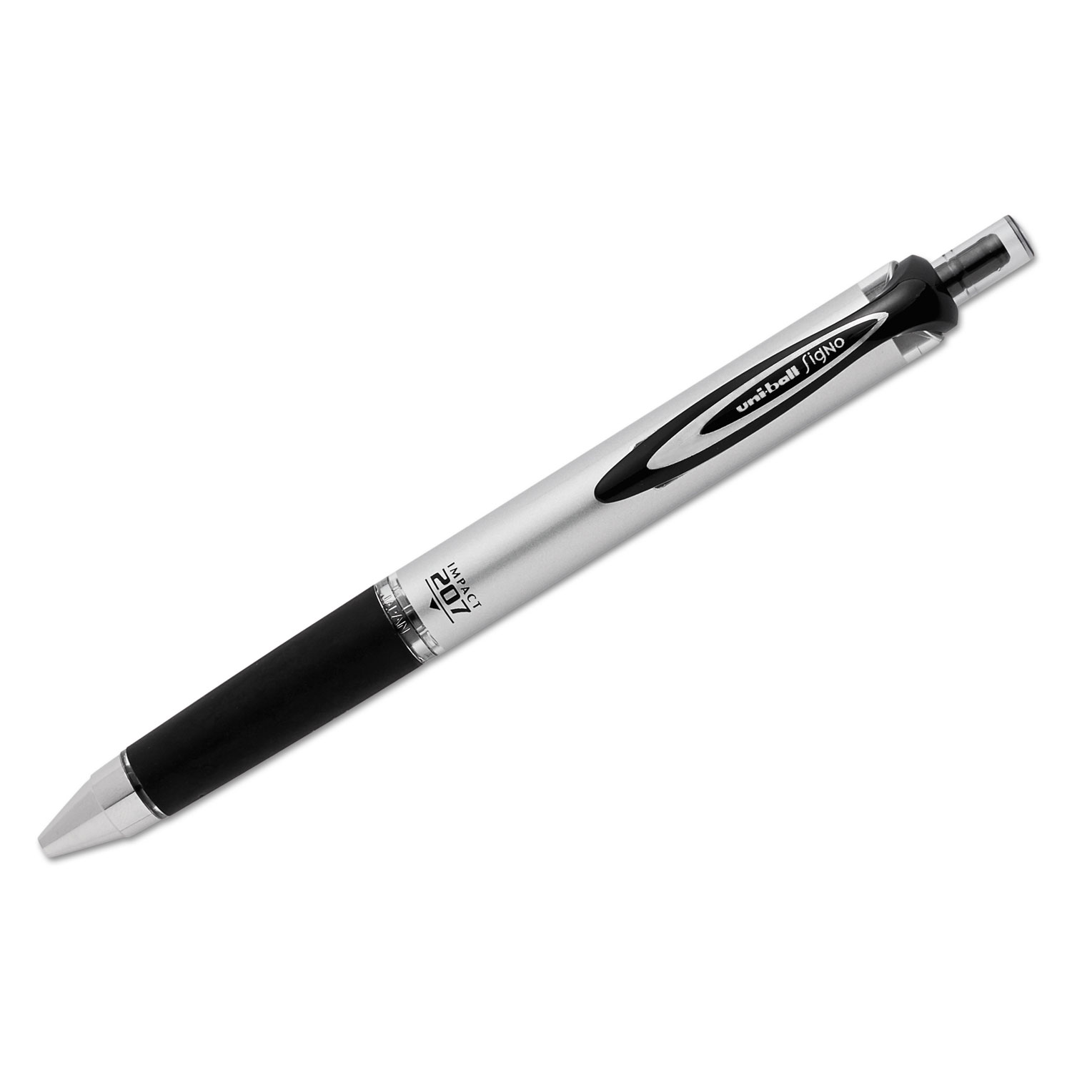  uni-ball 65870 207 Impact Retractable Gel Pen, Bold 1mm, Black Ink, Black Barrel (UBC65870) 
