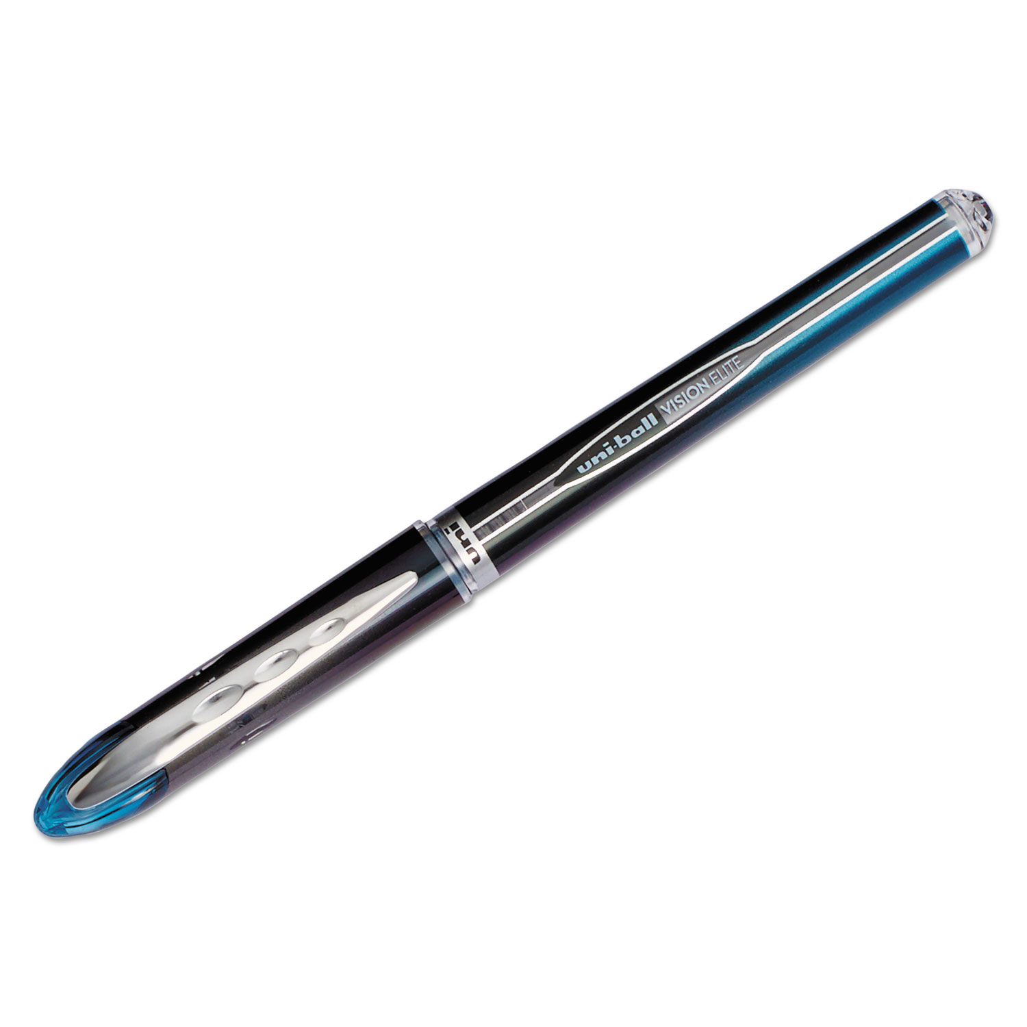  uni-ball 69020 VISION ELITE Stick Roller Ball Pen, 0.5mm, Blue-Black Ink, Black/Blue Barrel (UBC69020) 