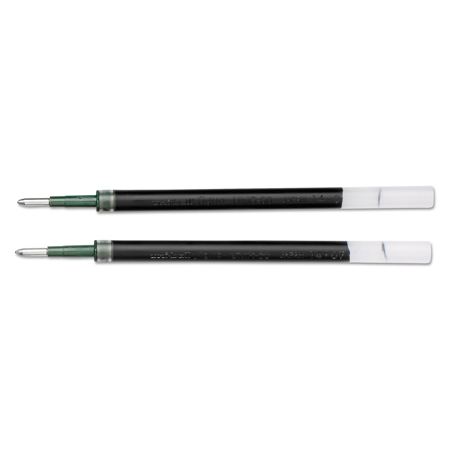 Refill for uni-ball Gel 207 IMPACT RT Roller Ball Pens, Bold Point, Black Ink, 2/Pack
