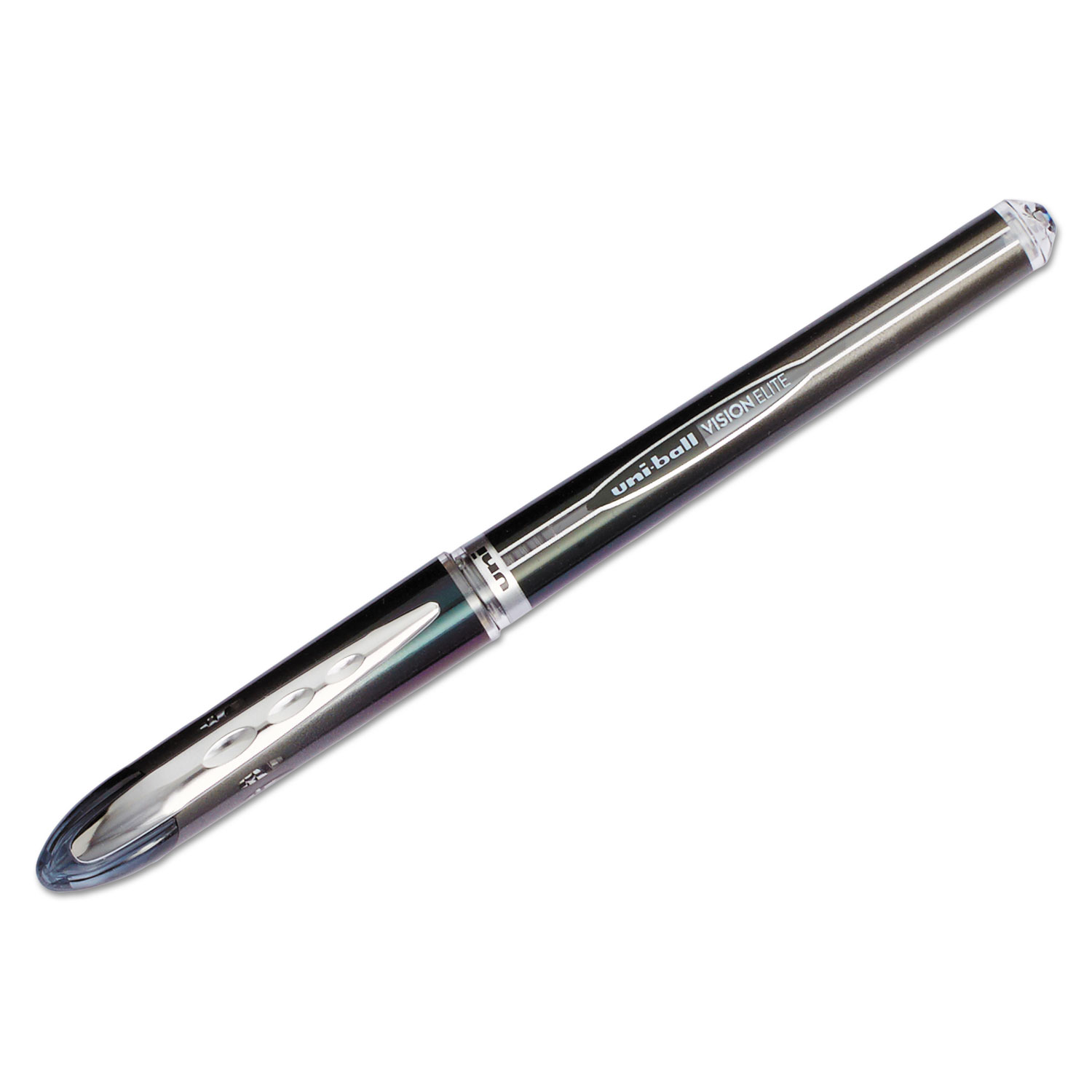  uni-ball 69000 VISION ELITE Stick Roller Ball Pen, Super-Fine 0.5mm, Black Ink, Black Barrel (UBC69000) 
